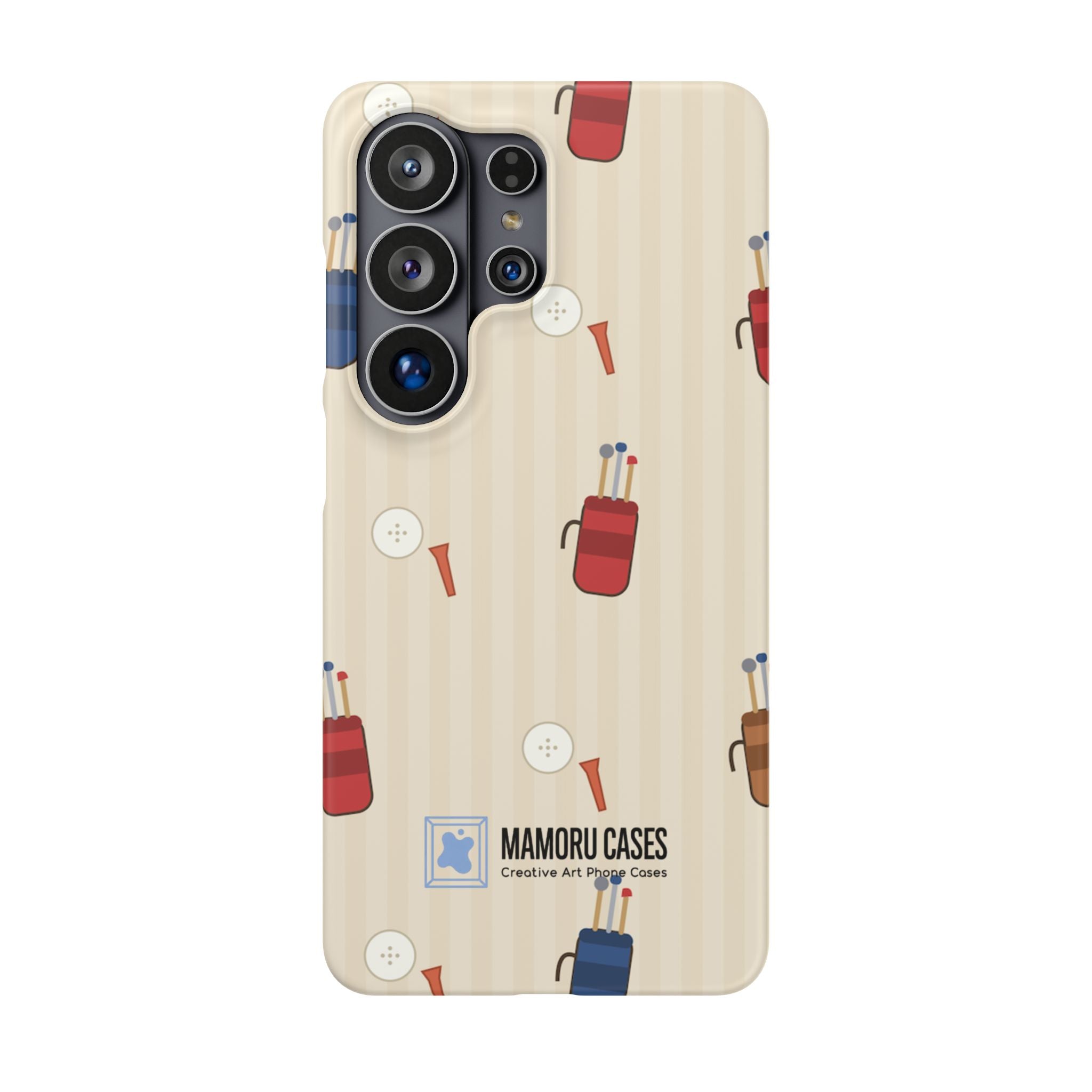 Golf Pattern Phone Case — Retro Golf Bag & Tee iPhone Case