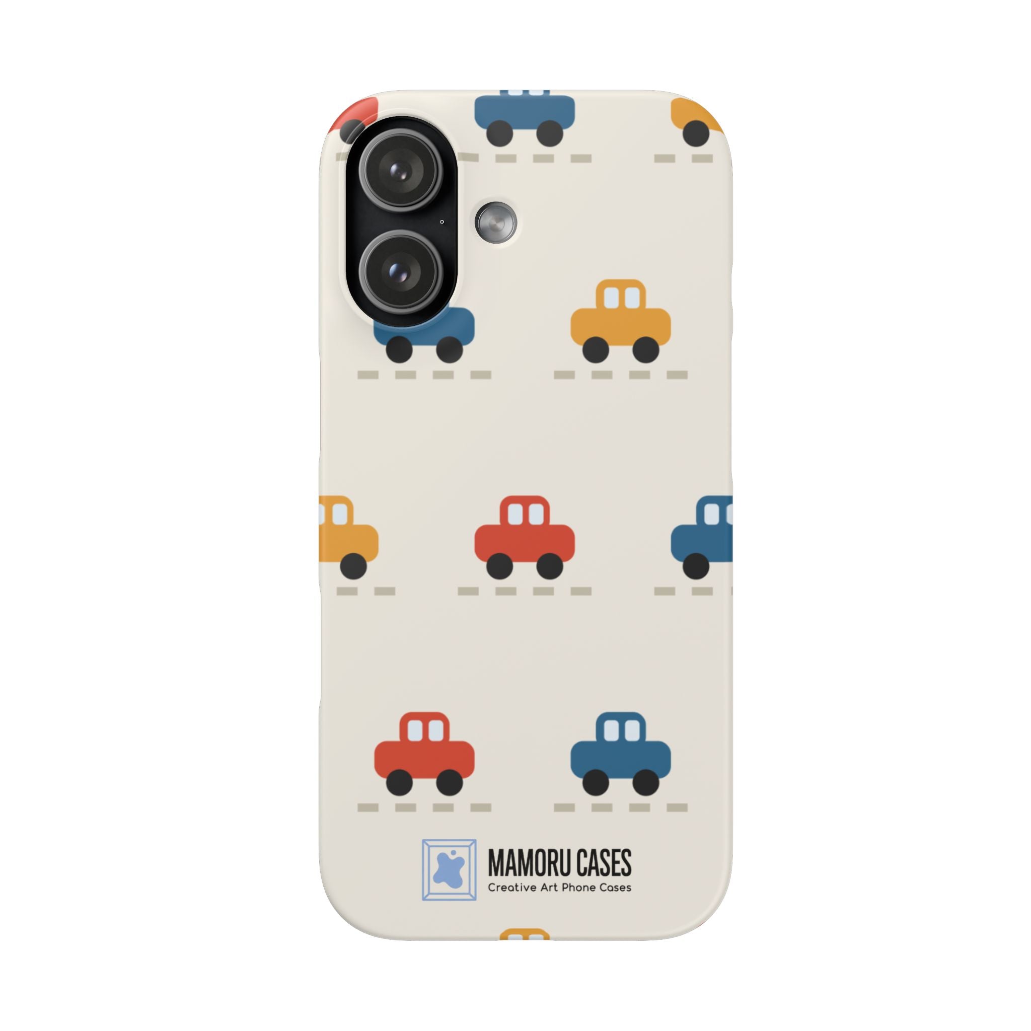 Cute Retro Toy Car Phone Case — Colorful Kids Pattern Snap Case