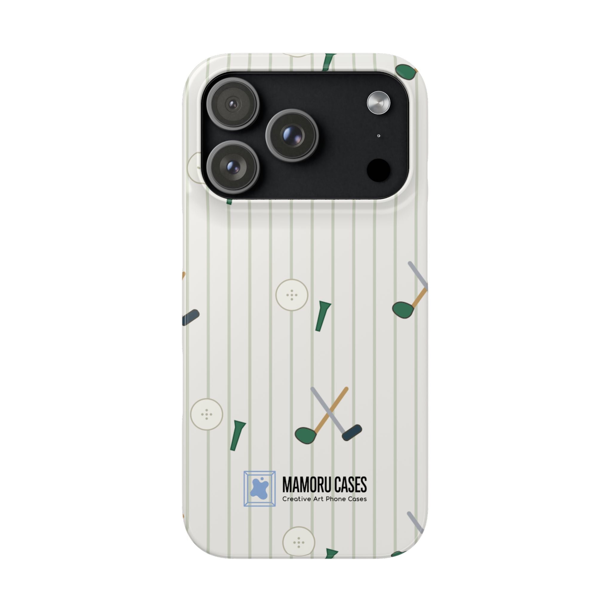Mamoru Cases | Golf Pattern Snap Phone Case Tee & Mallet Design