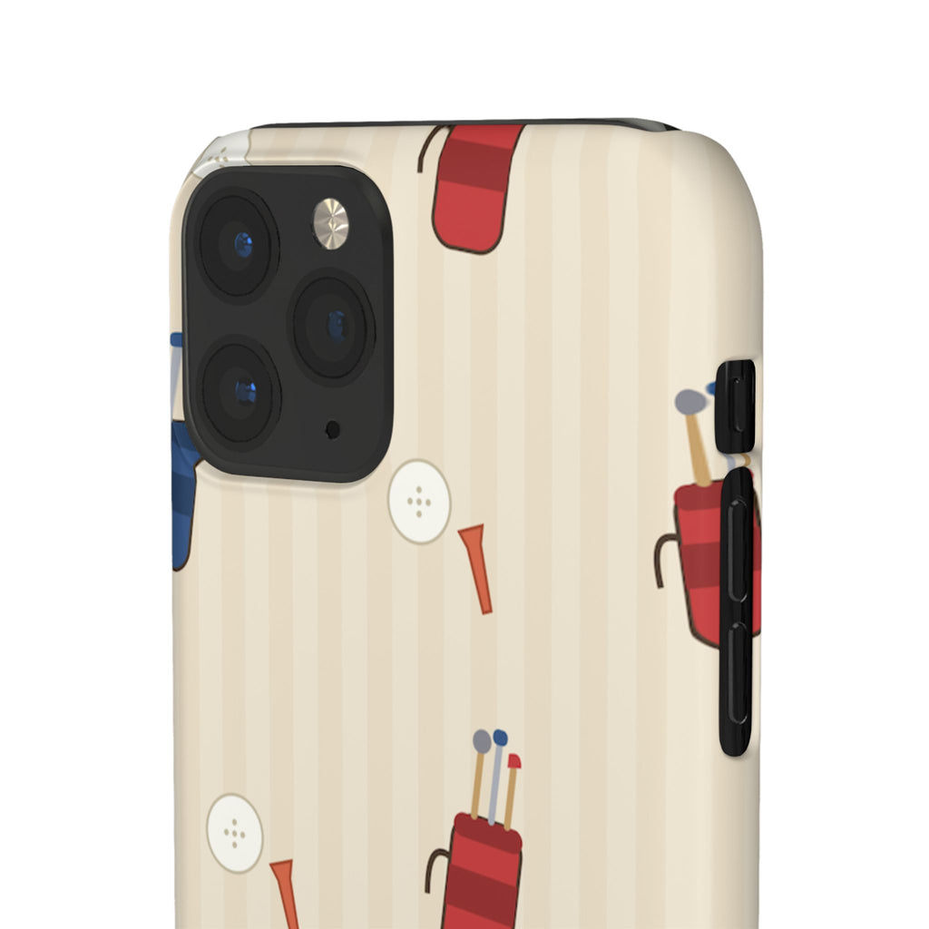 Golf Pattern Phone Case — Retro Golf Bag & Tee iPhone Case