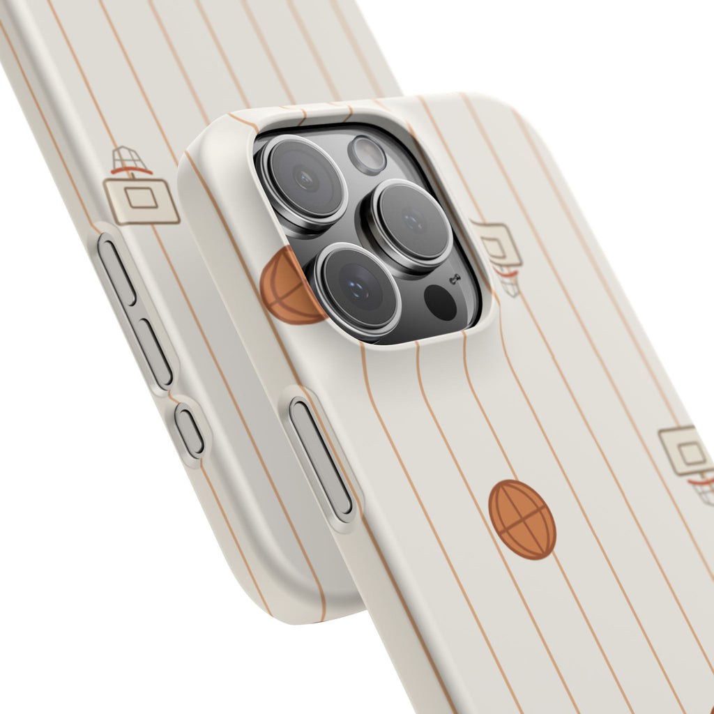Basketball Pattern Phone Case — Cute Hoops Snap Case
