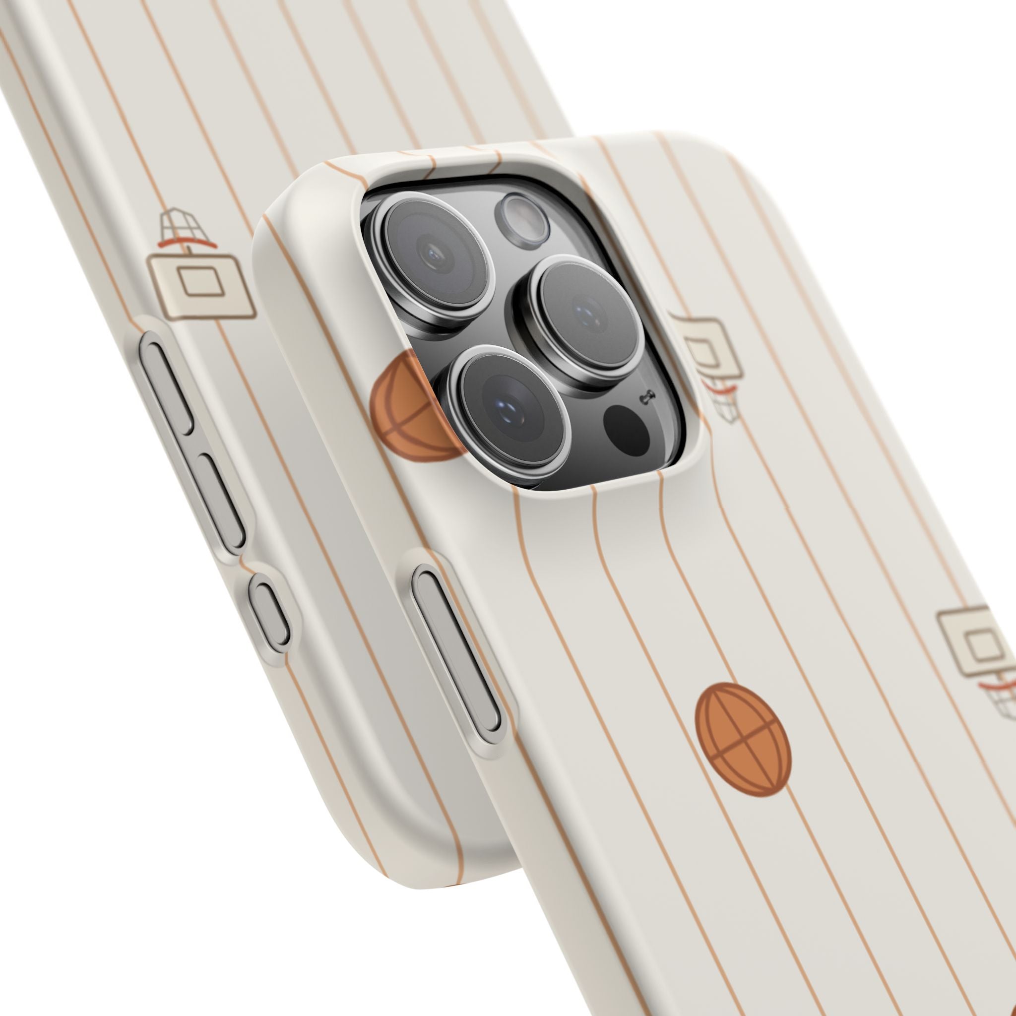 Basketball Pattern Phone Case — Cute Hoops Snap Case