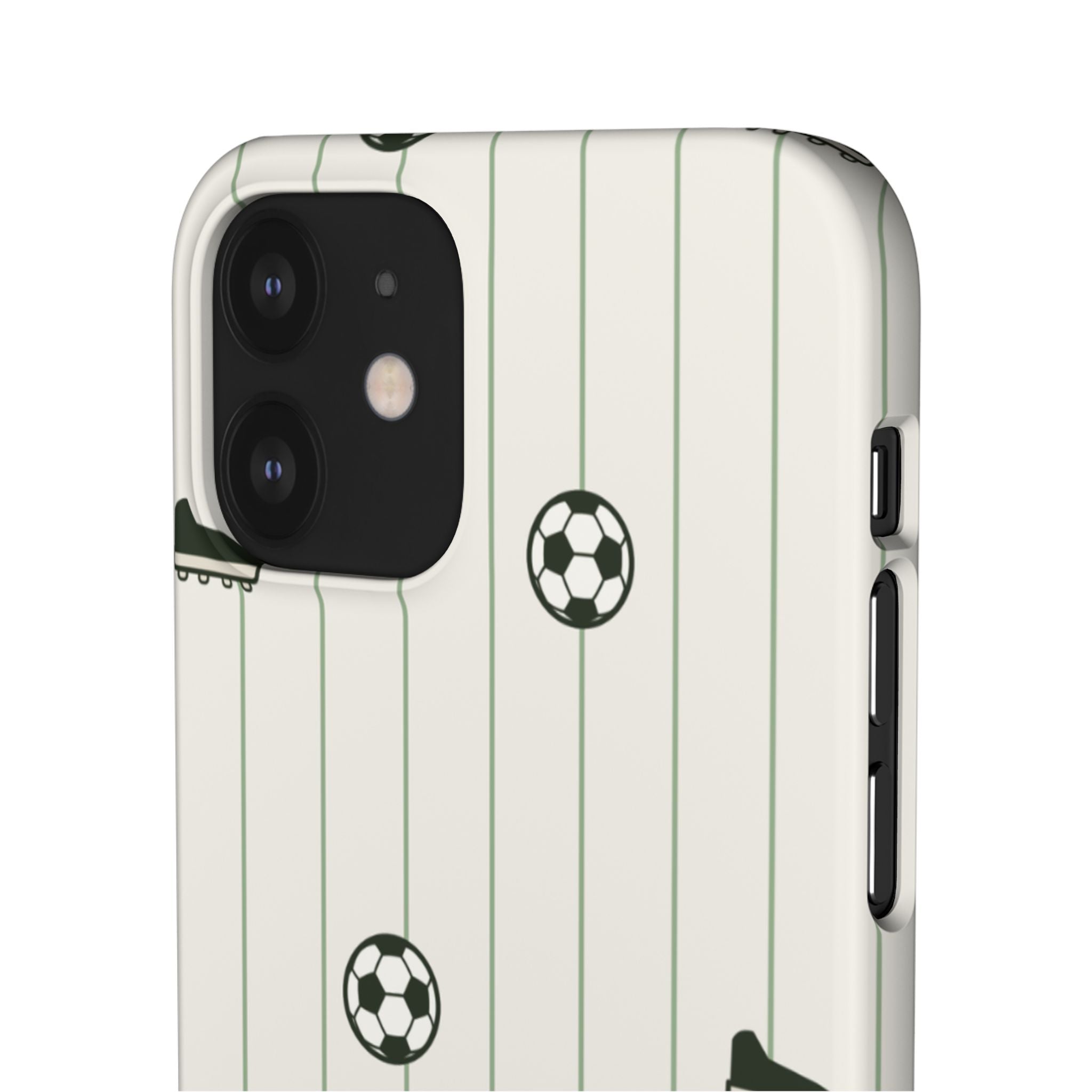 Soccer Pattern Snap Phone Case - Athletic Ball & Cleat Design