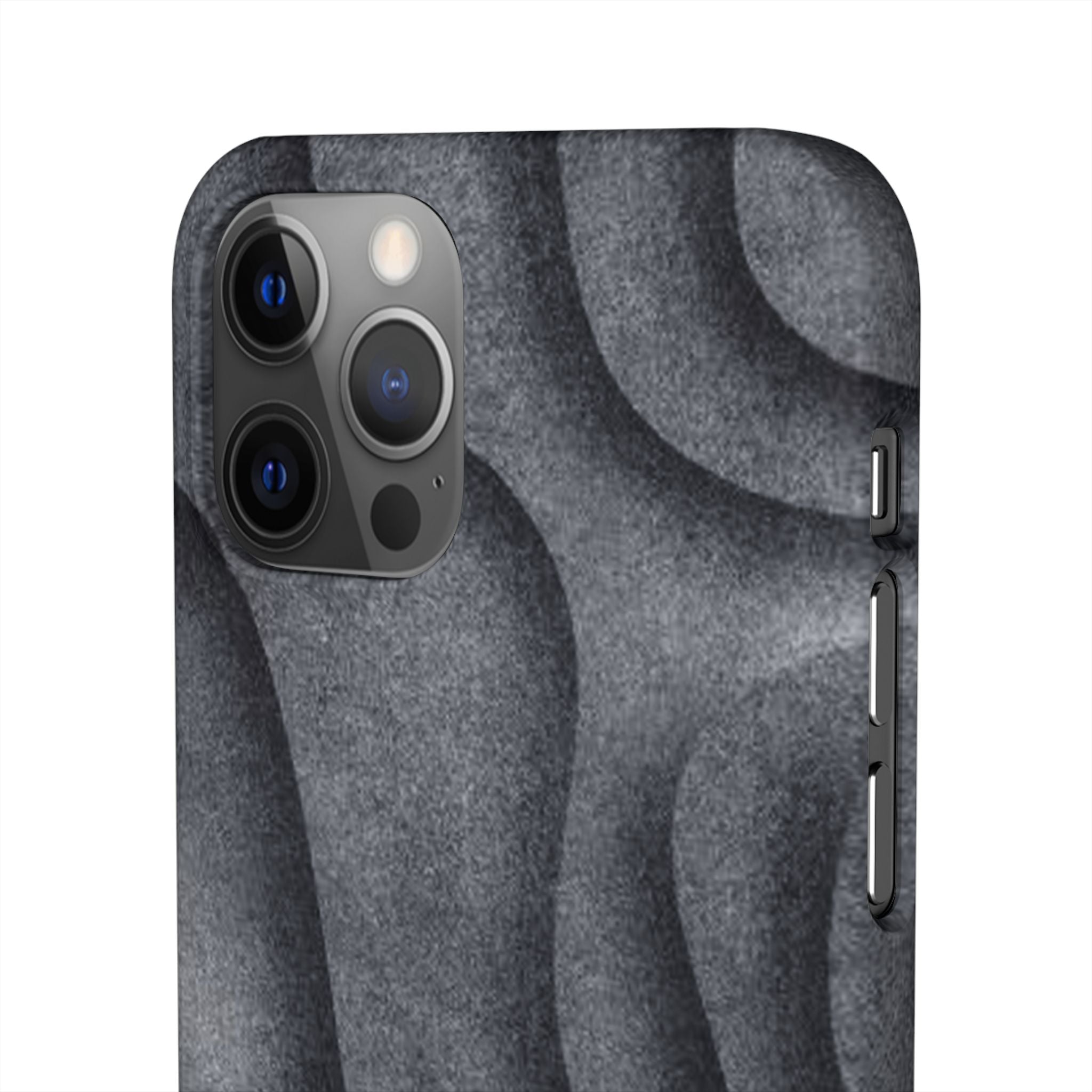 Phone Case — Textured Charcoal Wave Snap Case