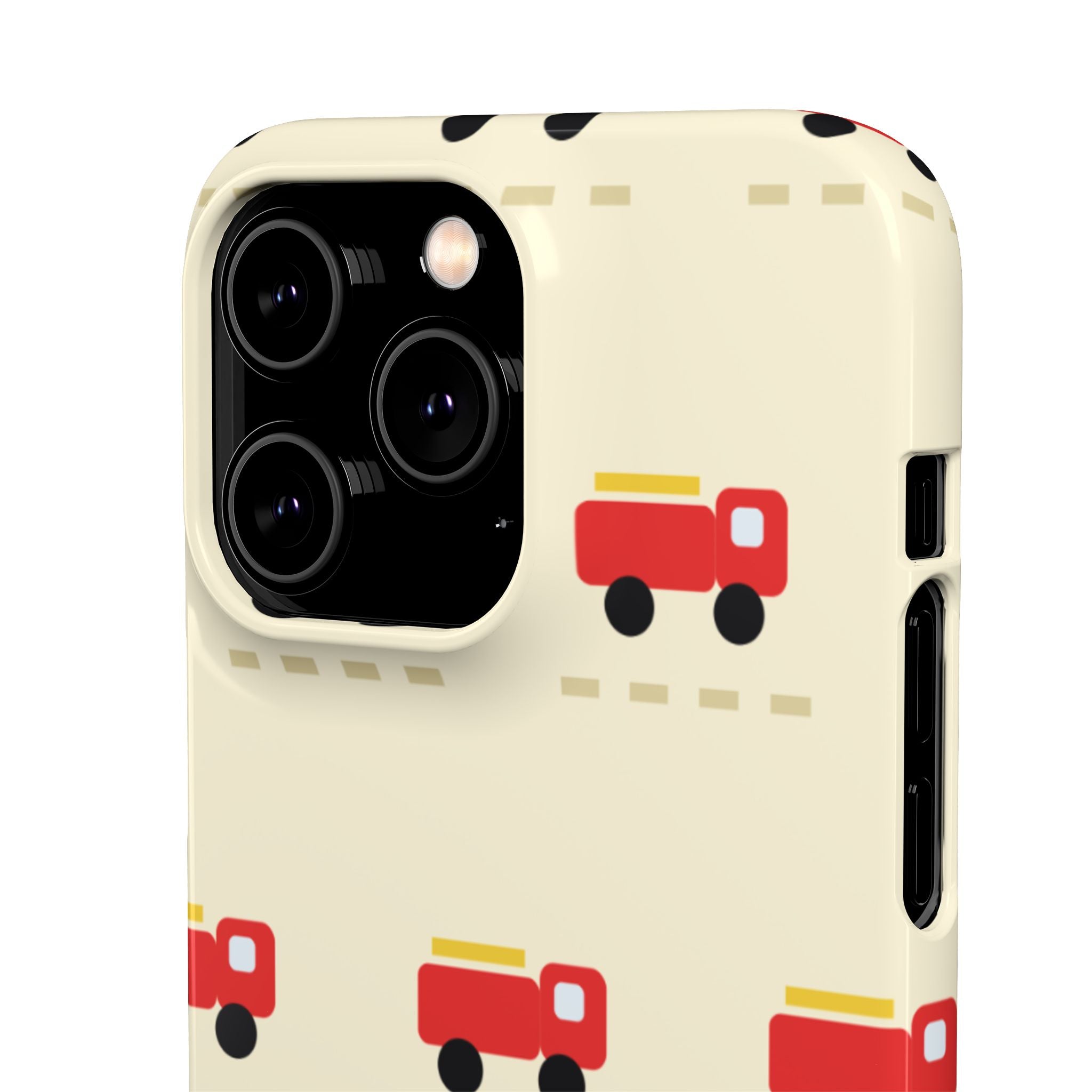 Fire Truck Pattern Phone Case — Cute Retro Kids iPhone Cover