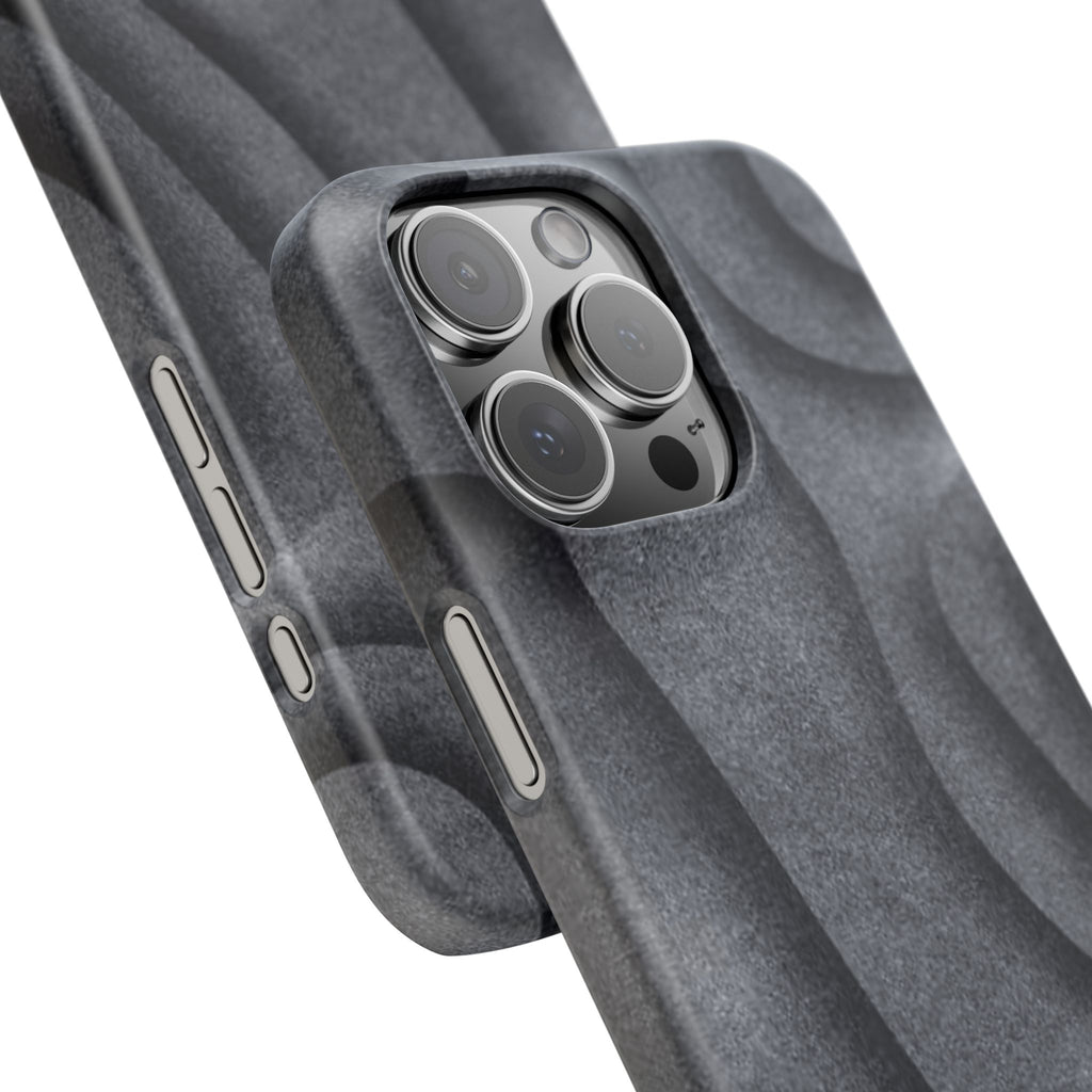 Phone Case — Textured Charcoal Wave Snap Case