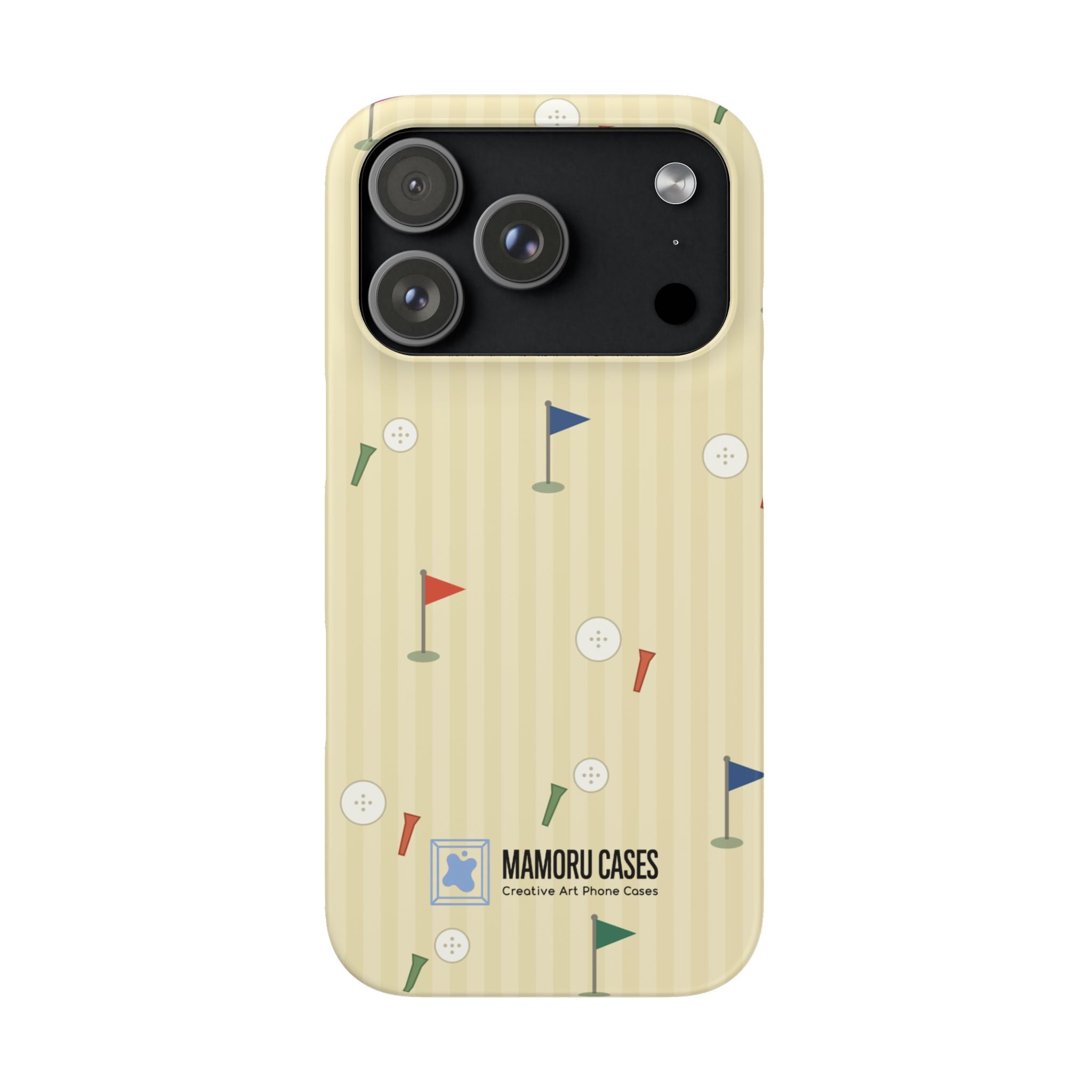 Golf Tee & Button Pattern Phone Case — Slim Snap Phone Case