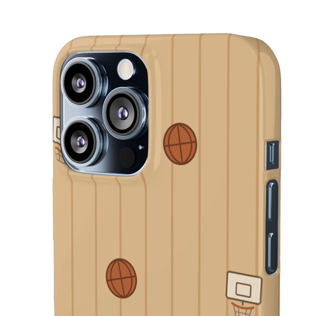 Basketball Court Phone Case — Slim Protective Snap Case with Hoops Pattern
