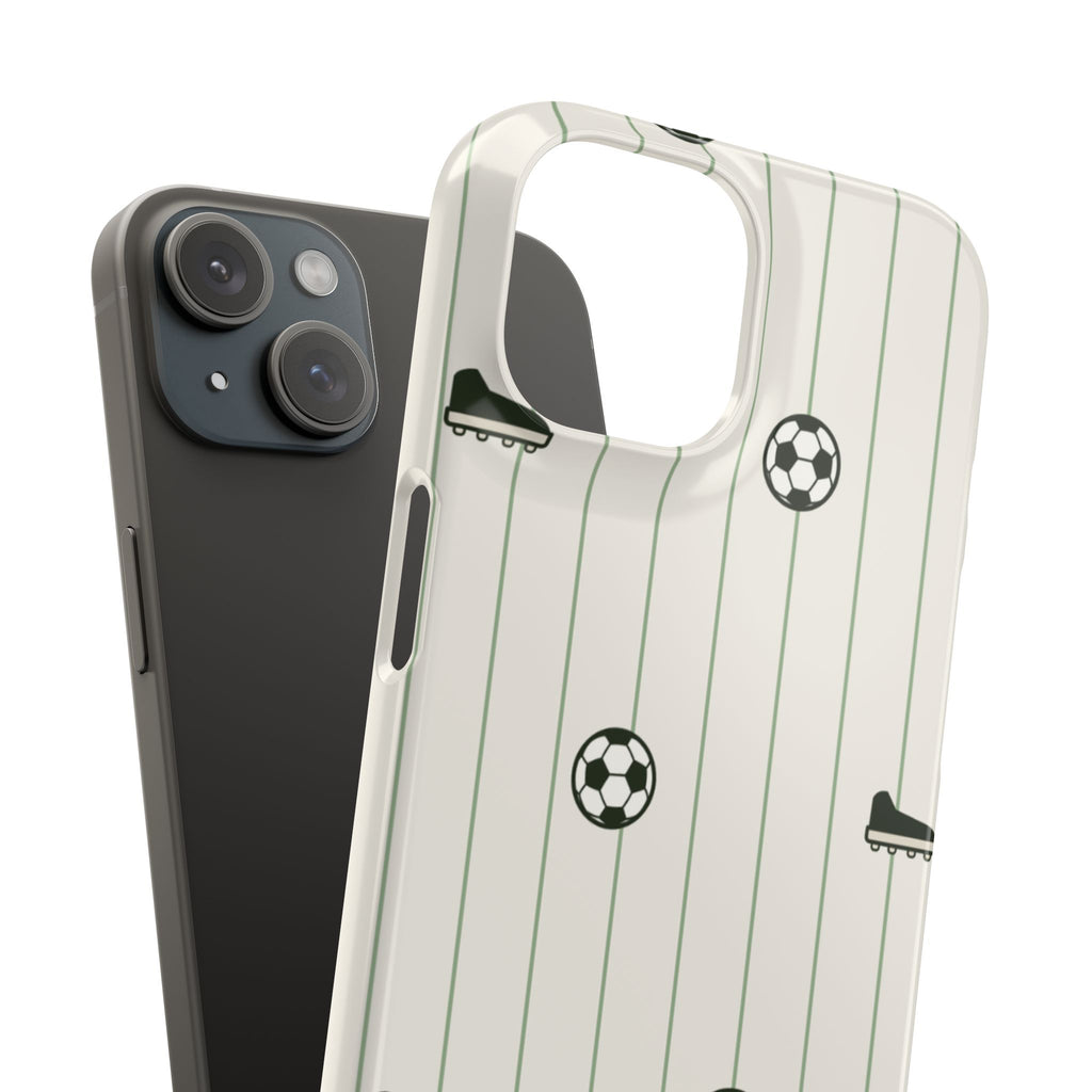 Soccer Pattern Snap Phone Case - Athletic Ball & Cleat Design