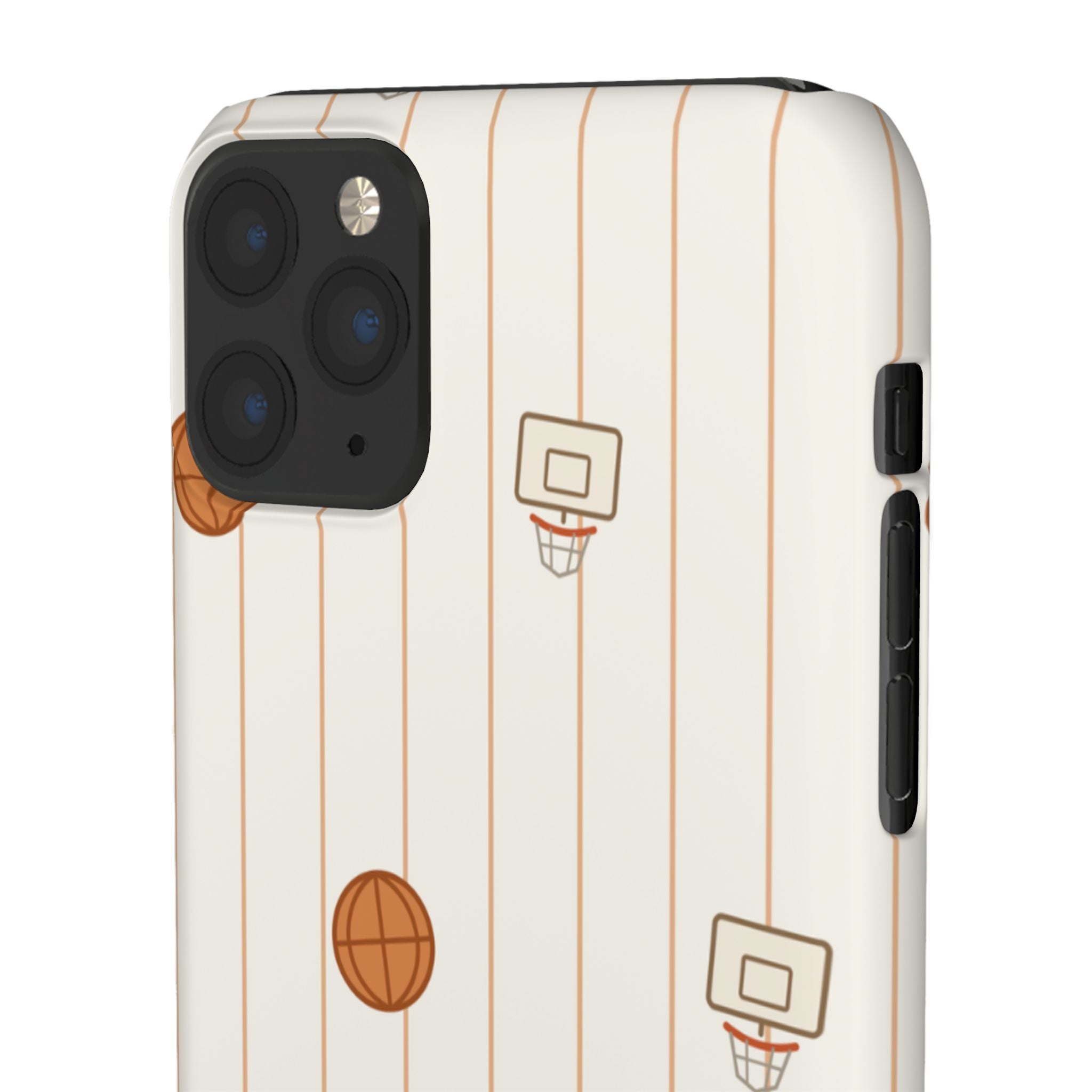 Basketball Pattern Phone Case — Cute Hoops Snap Case