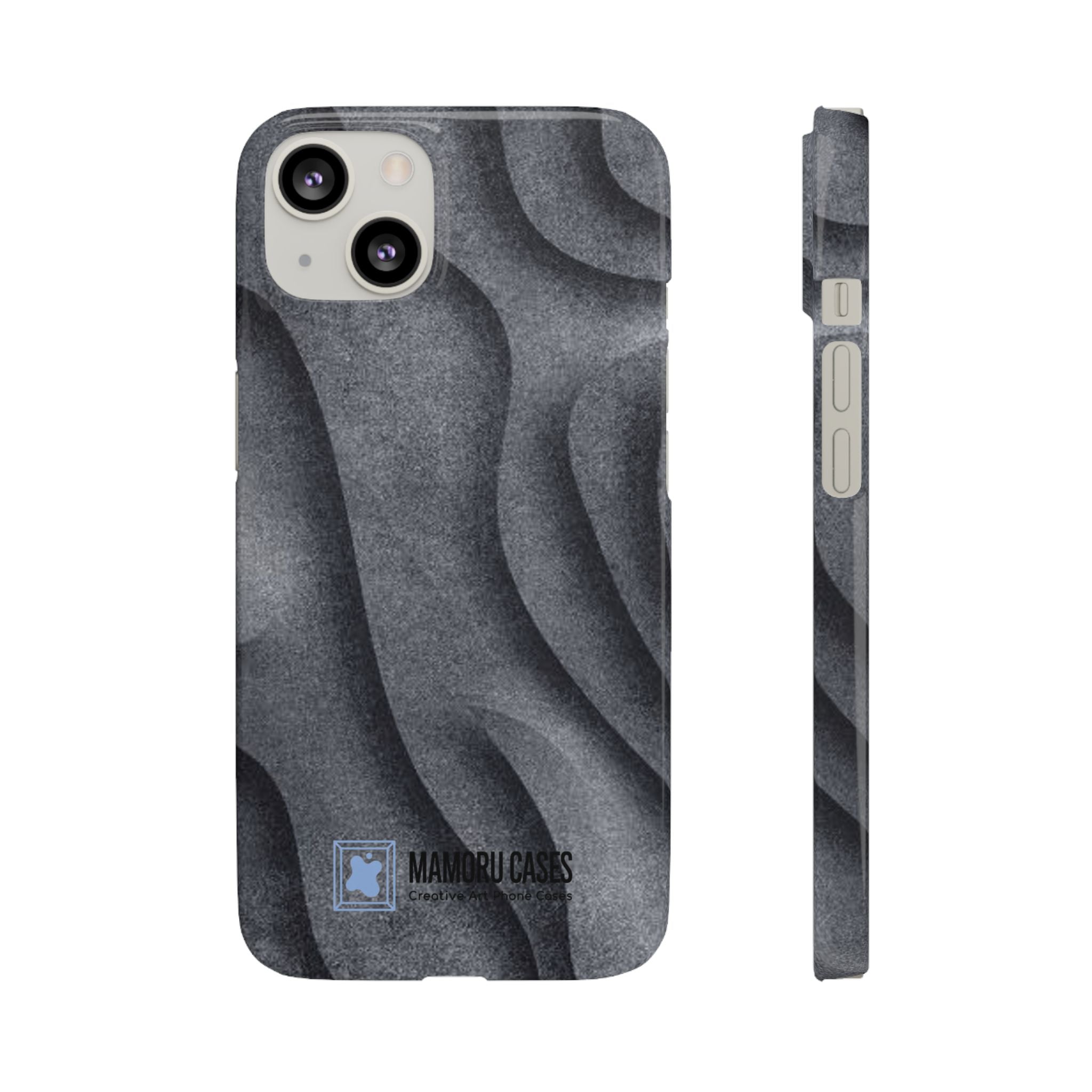 Phone Case — Textured Charcoal Wave Snap Case