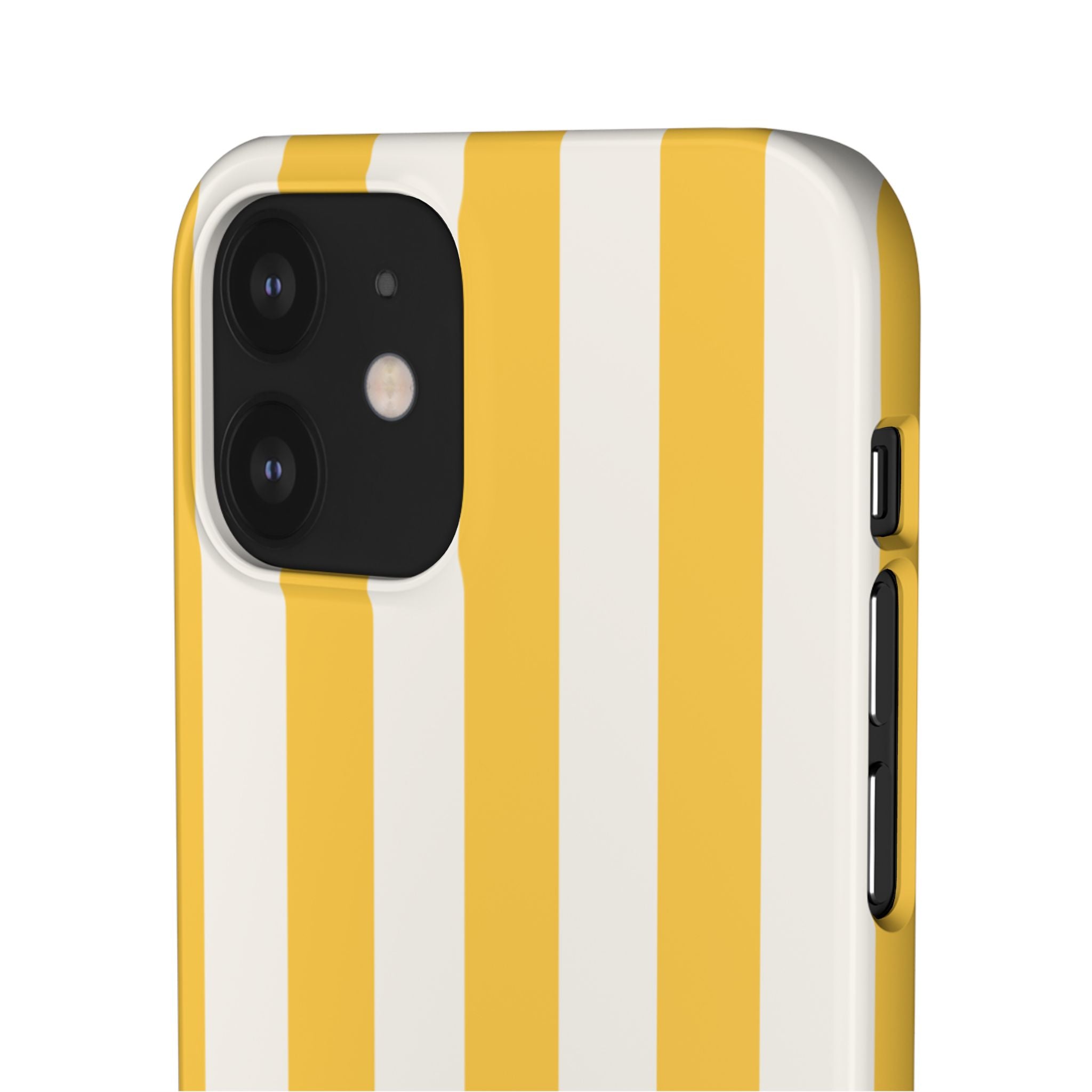 Yellow Stripe Phone Case — Bright Vertical Striped Snap Case