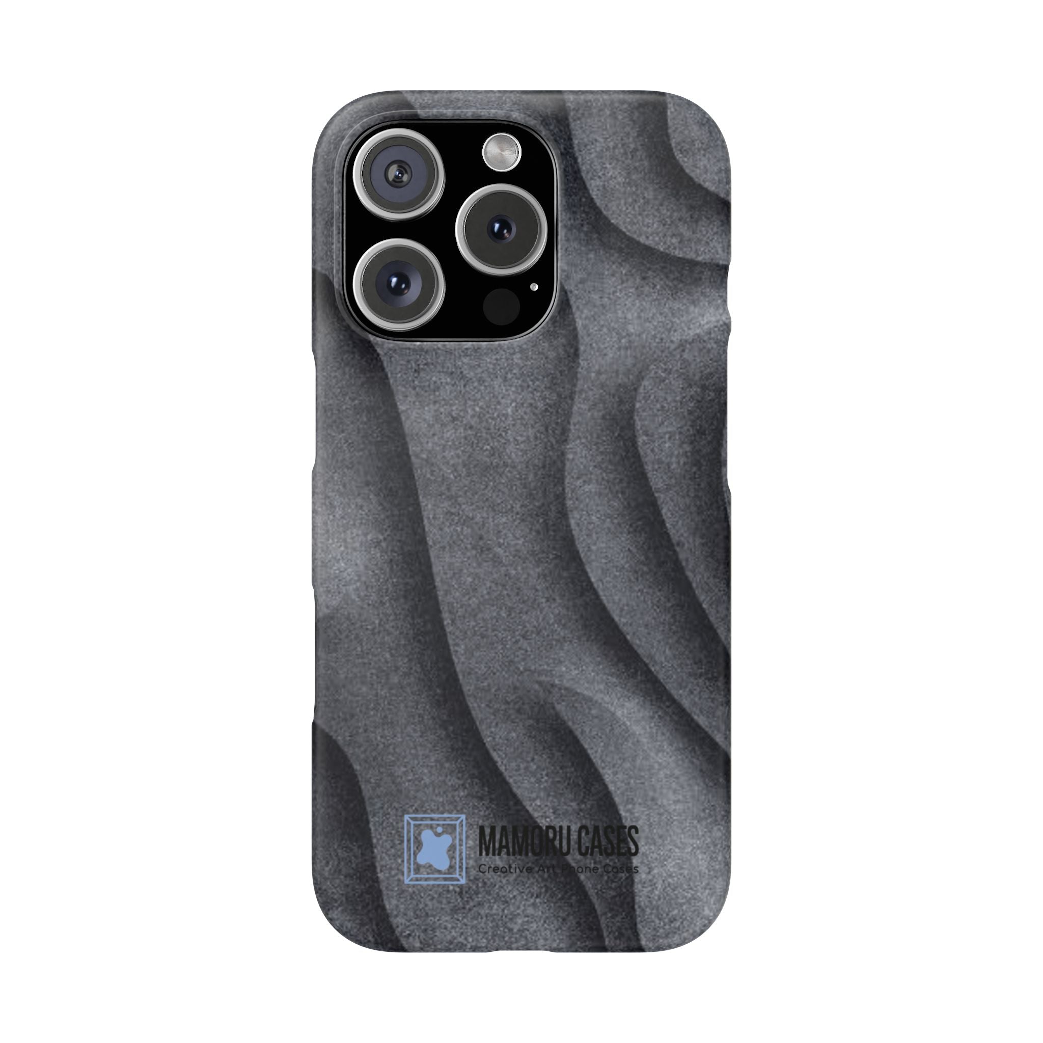 Phone Case — Textured Charcoal Wave Snap Case