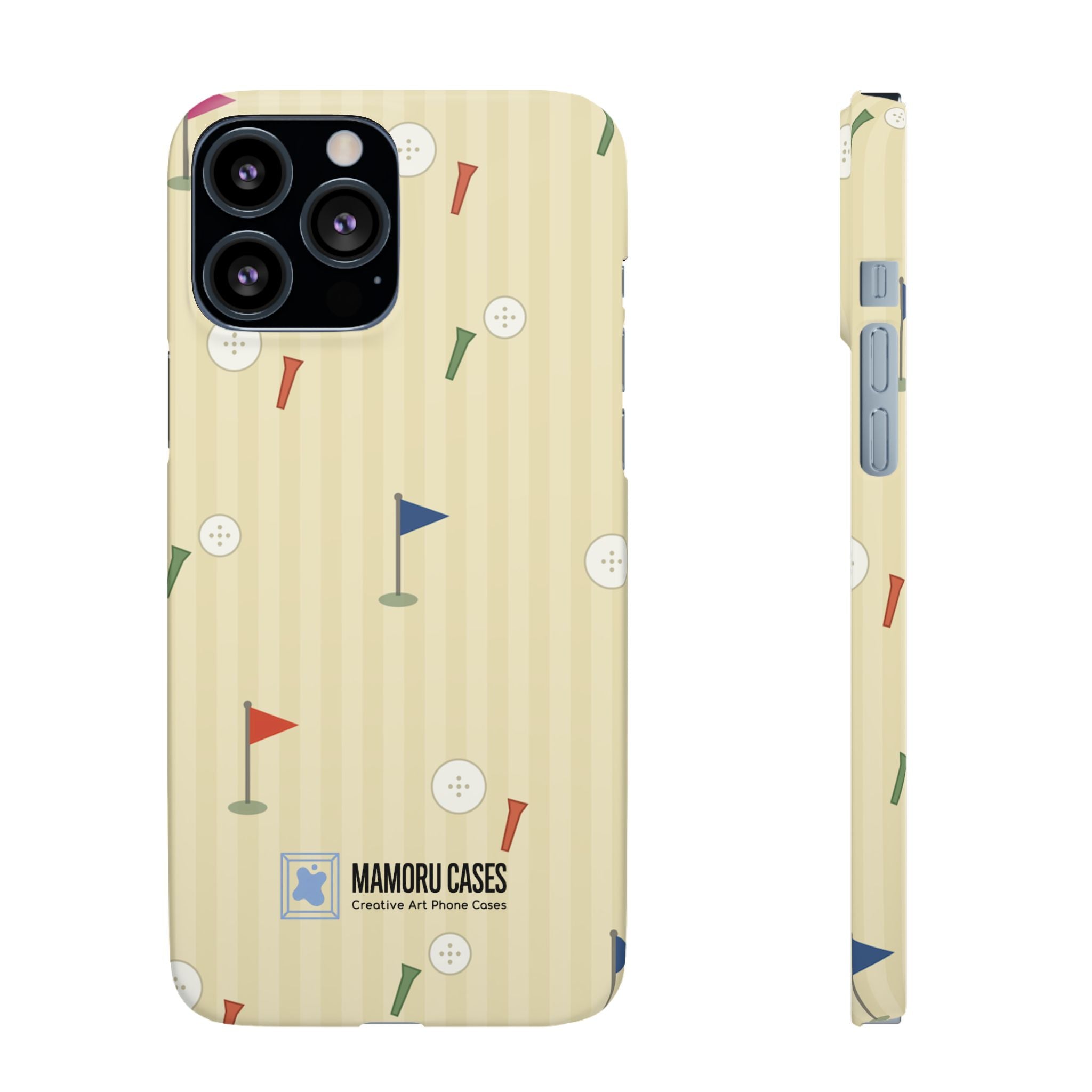 Golf Tee & Button Pattern Phone Case — Slim Snap Phone Case