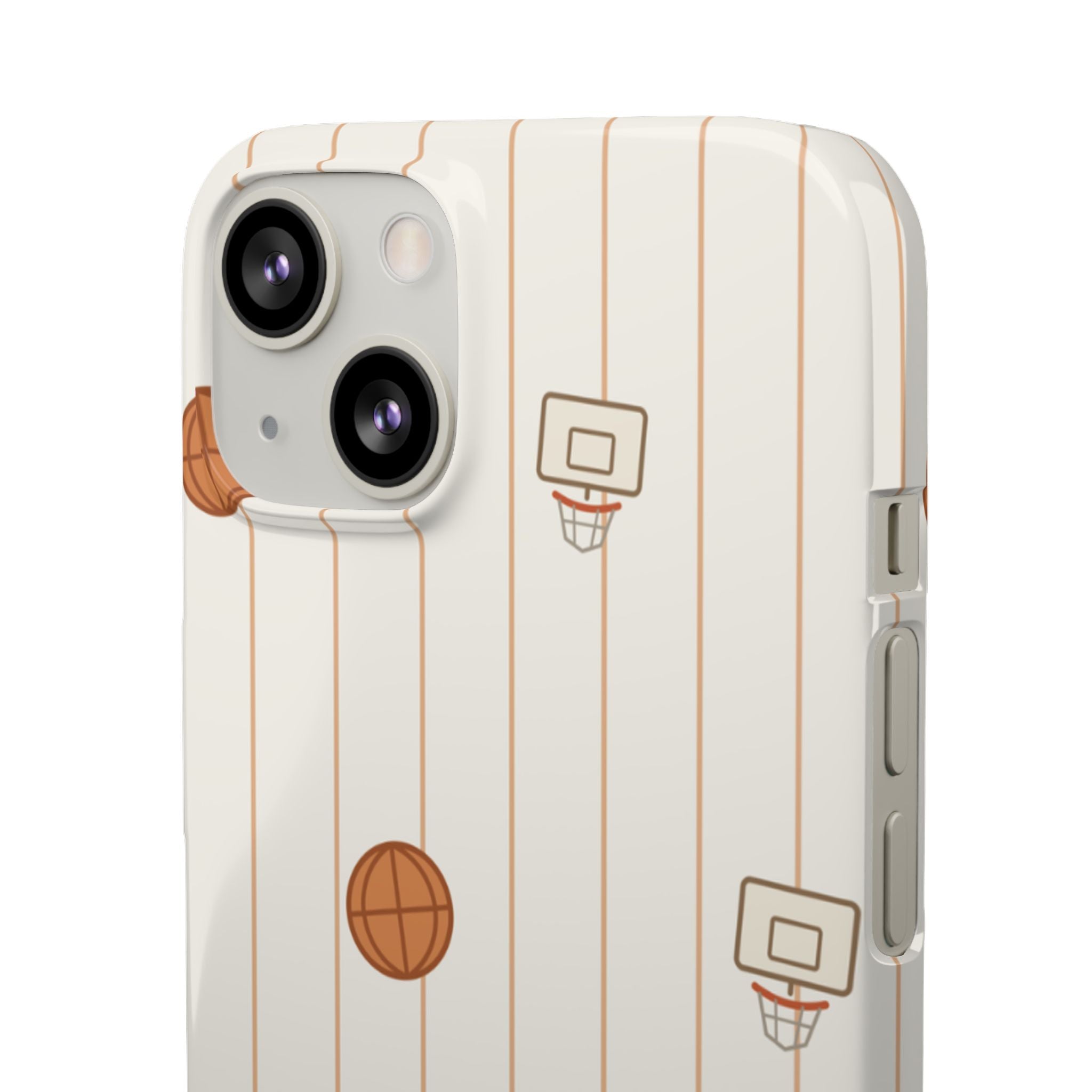 Basketball Pattern Phone Case — Cute Hoops Snap Case