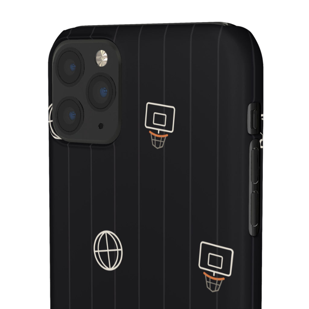 Snap Case — Black Minimalist Basketball & Street Icons Phone Case