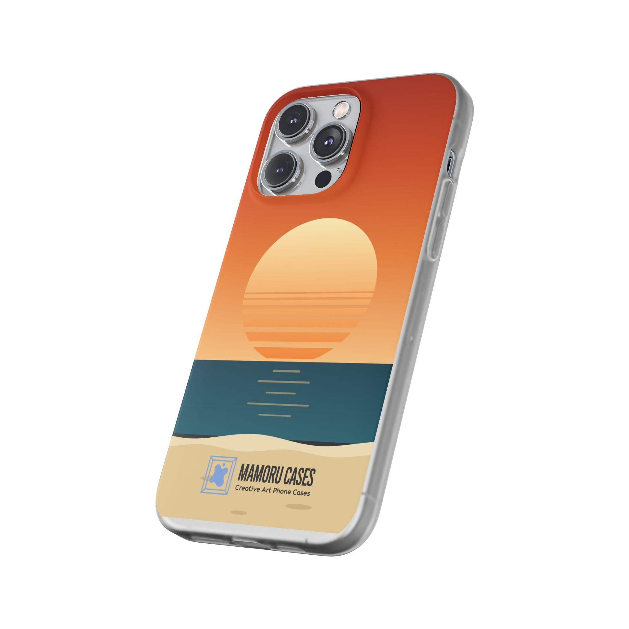 Sunset Horizon Phone Case — Minimal Beach Sunset Graphic for iPhone & Samsung