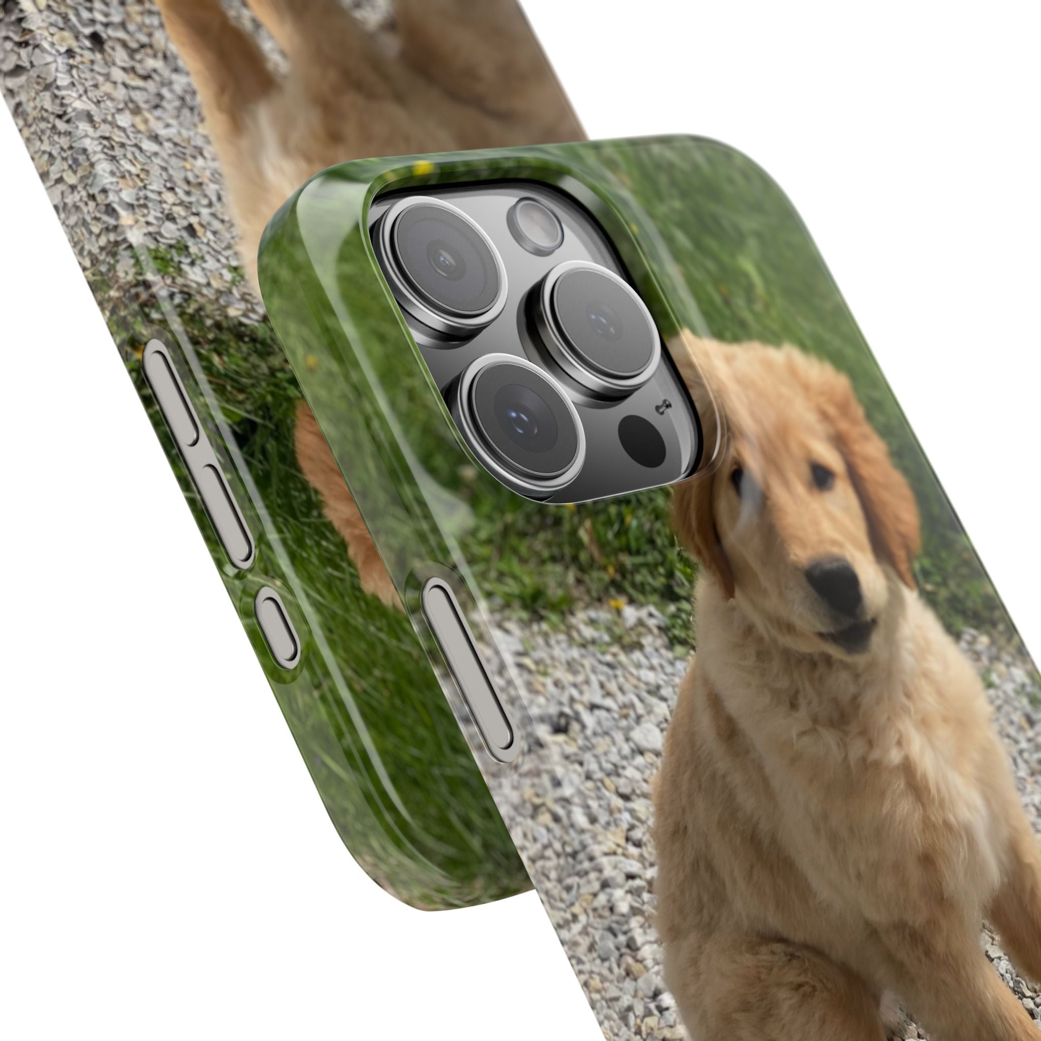 Phone Case — Cute Golden Retriever Puppy Photo Protective Snap Case