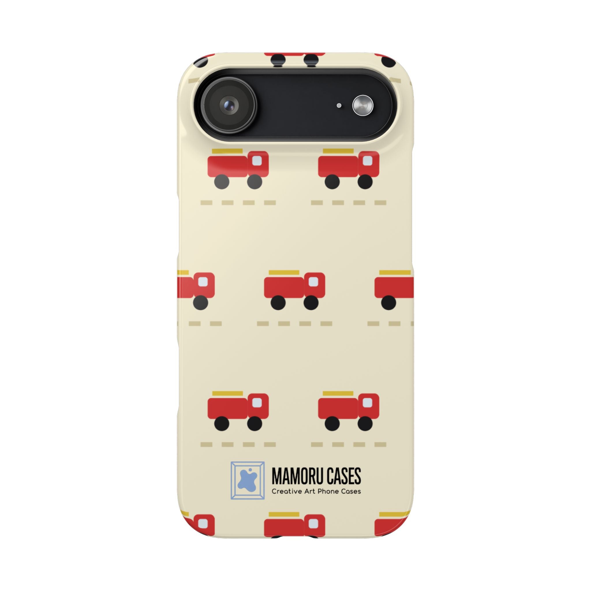 Fire Truck Pattern Phone Case — Cute Retro Kids iPhone Cover