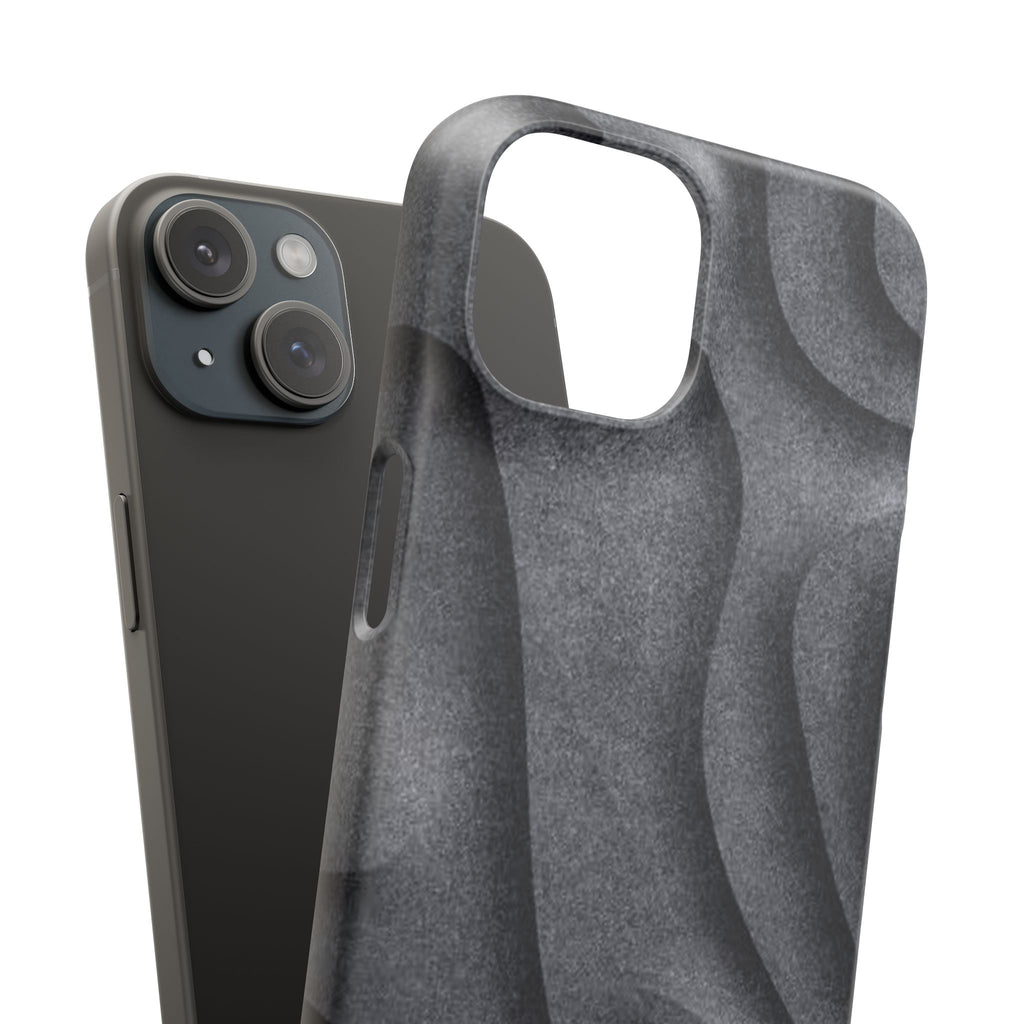 Phone Case — Textured Charcoal Wave Snap Case