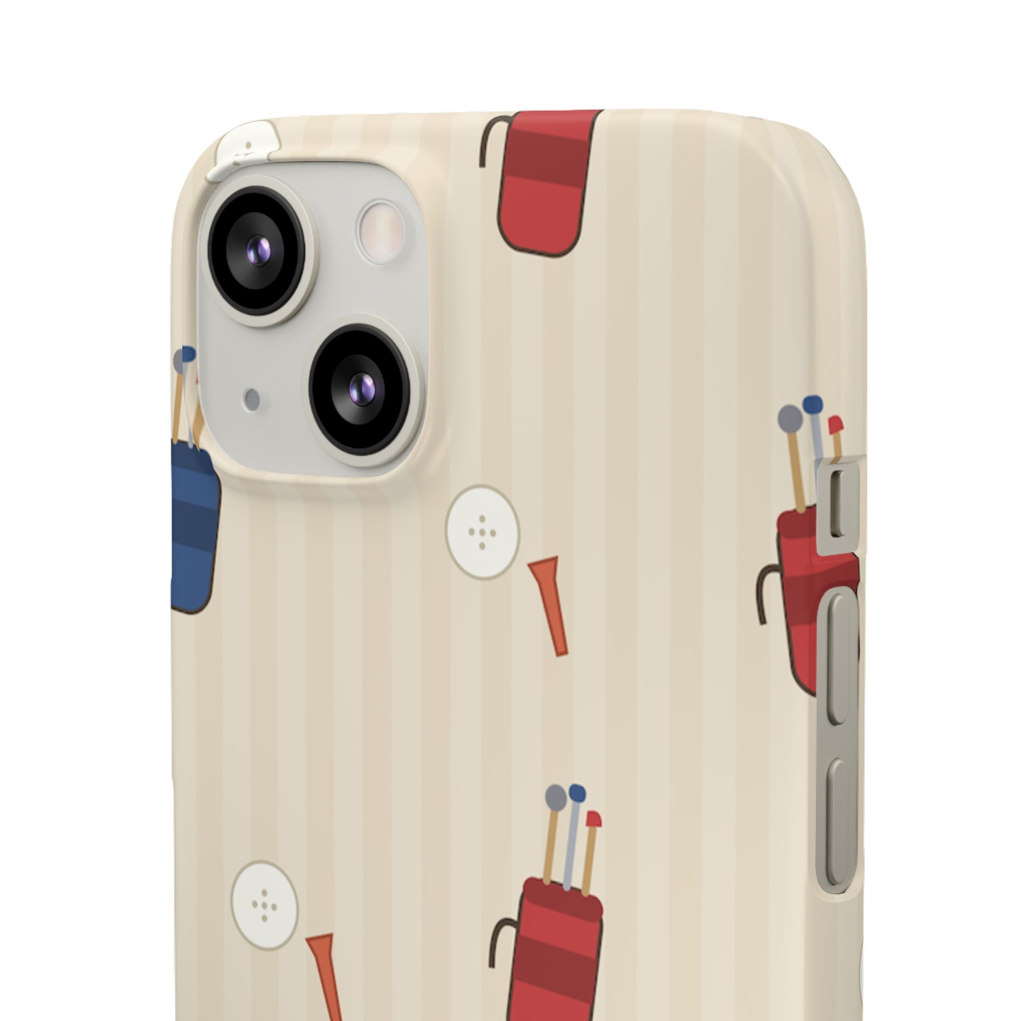 Golf Pattern Phone Case — Retro Golf Bag & Tee iPhone Case