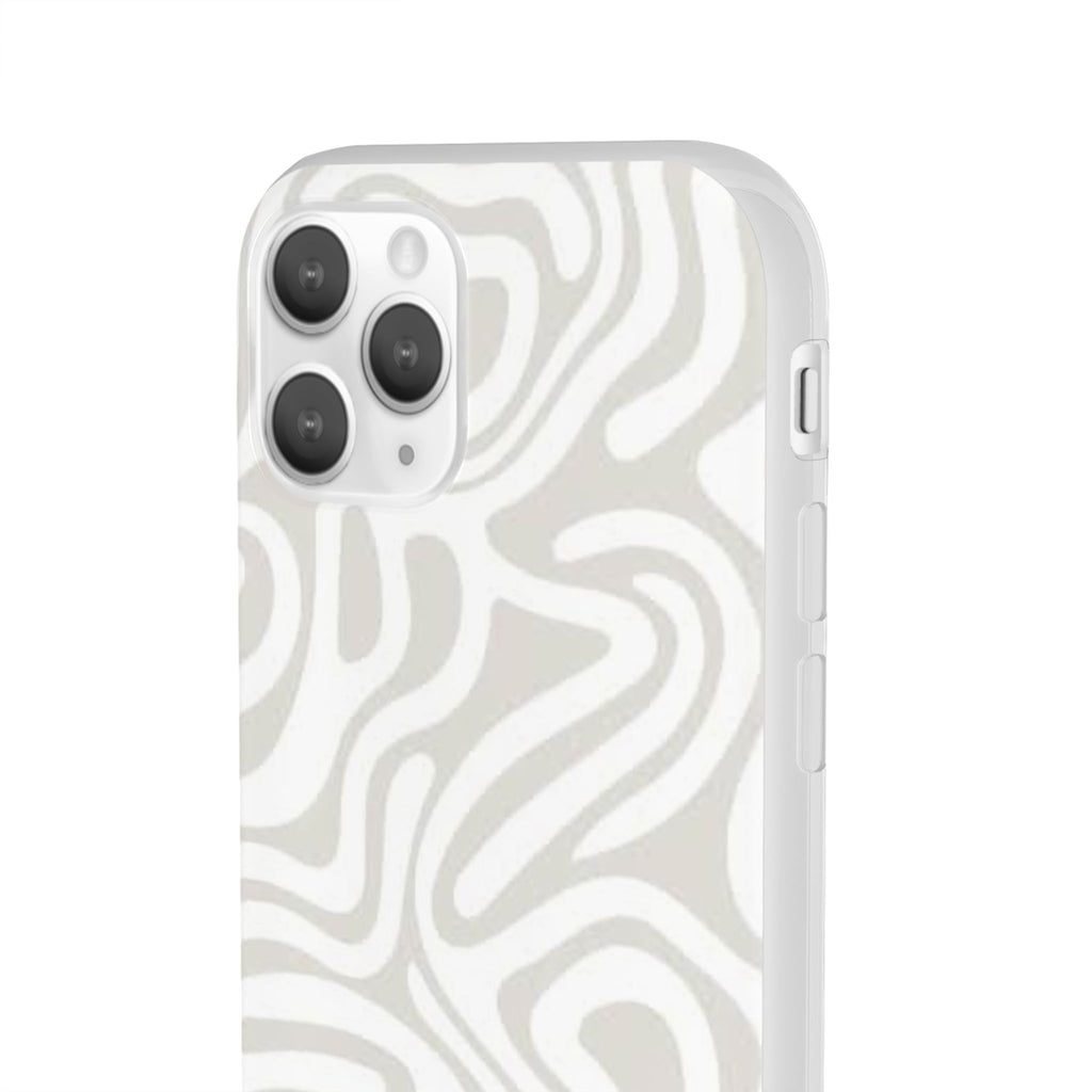 Abstract Neutral Swirl Phone Case — Flexible Protective Cover