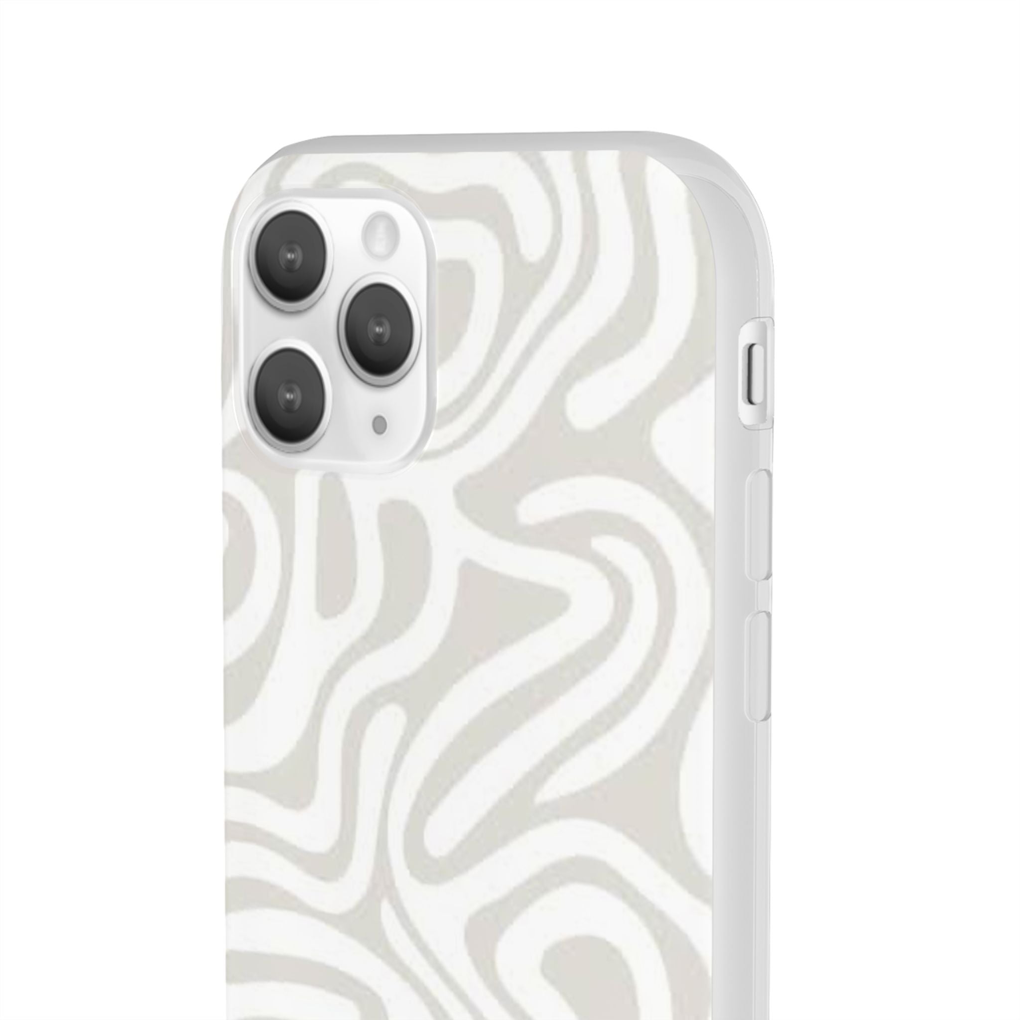 Abstract Neutral Swirl Phone Case — Flexible Protective Cover