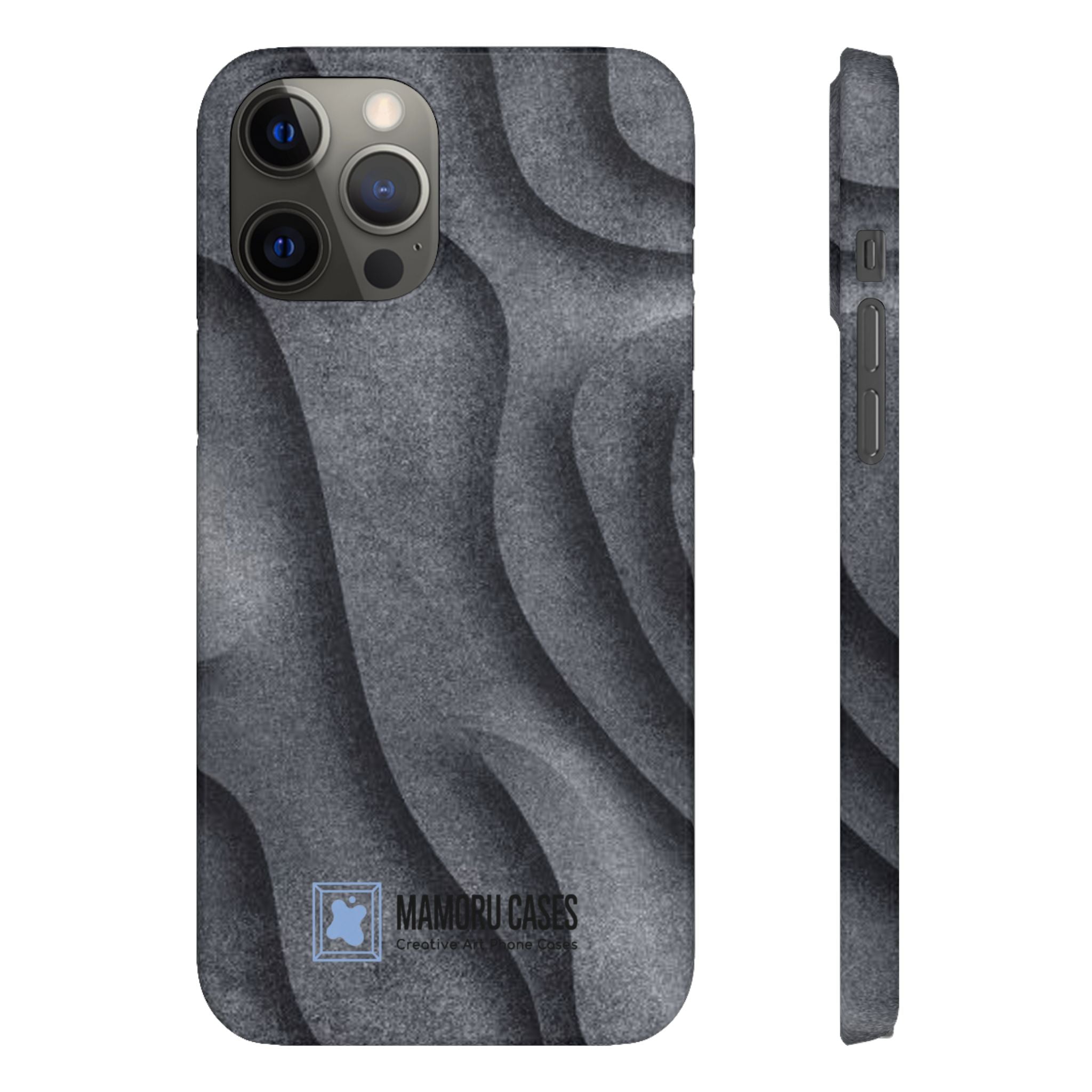 Phone Case — Textured Charcoal Wave Snap Case