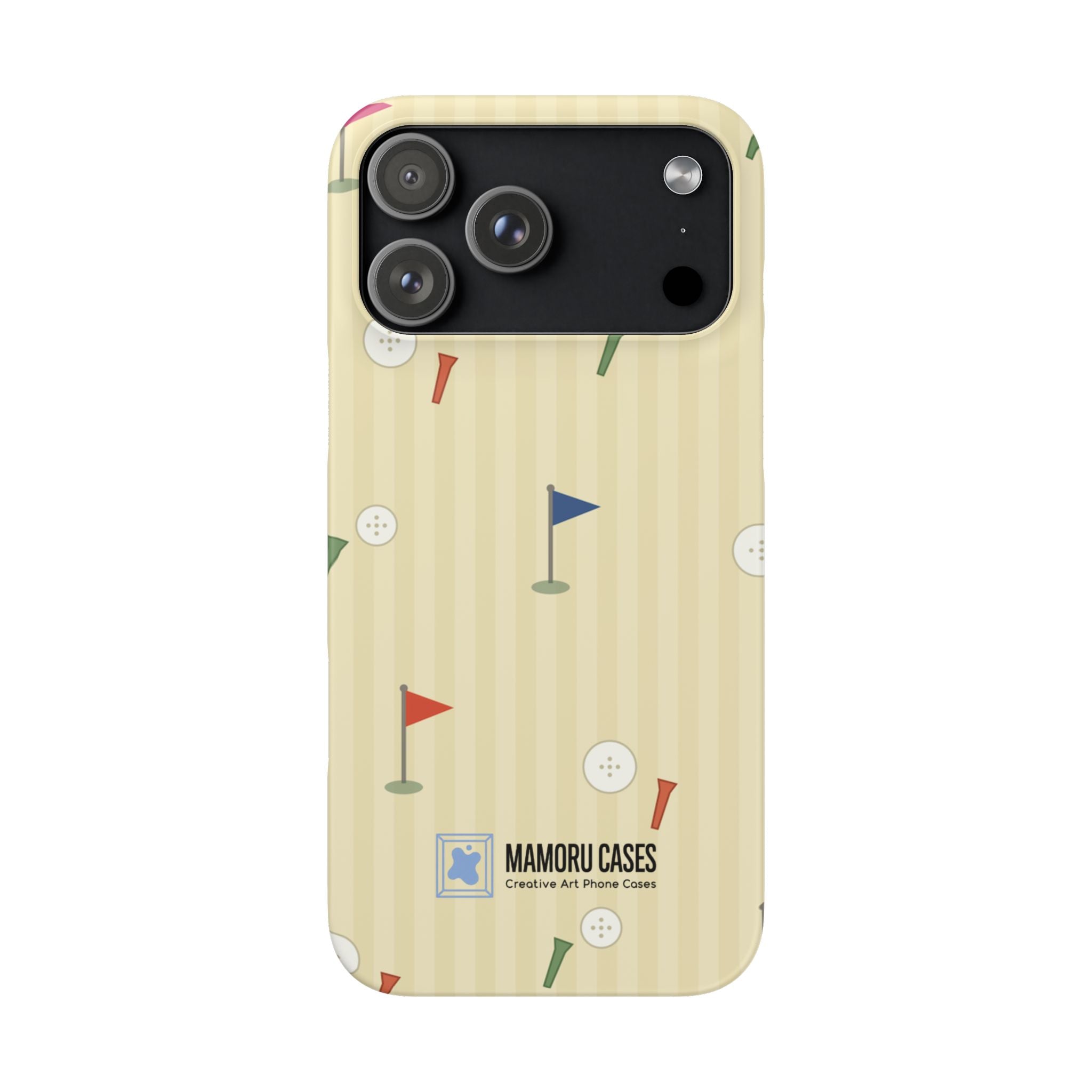 Golf Tee & Button Pattern Phone Case — Slim Snap Phone Case