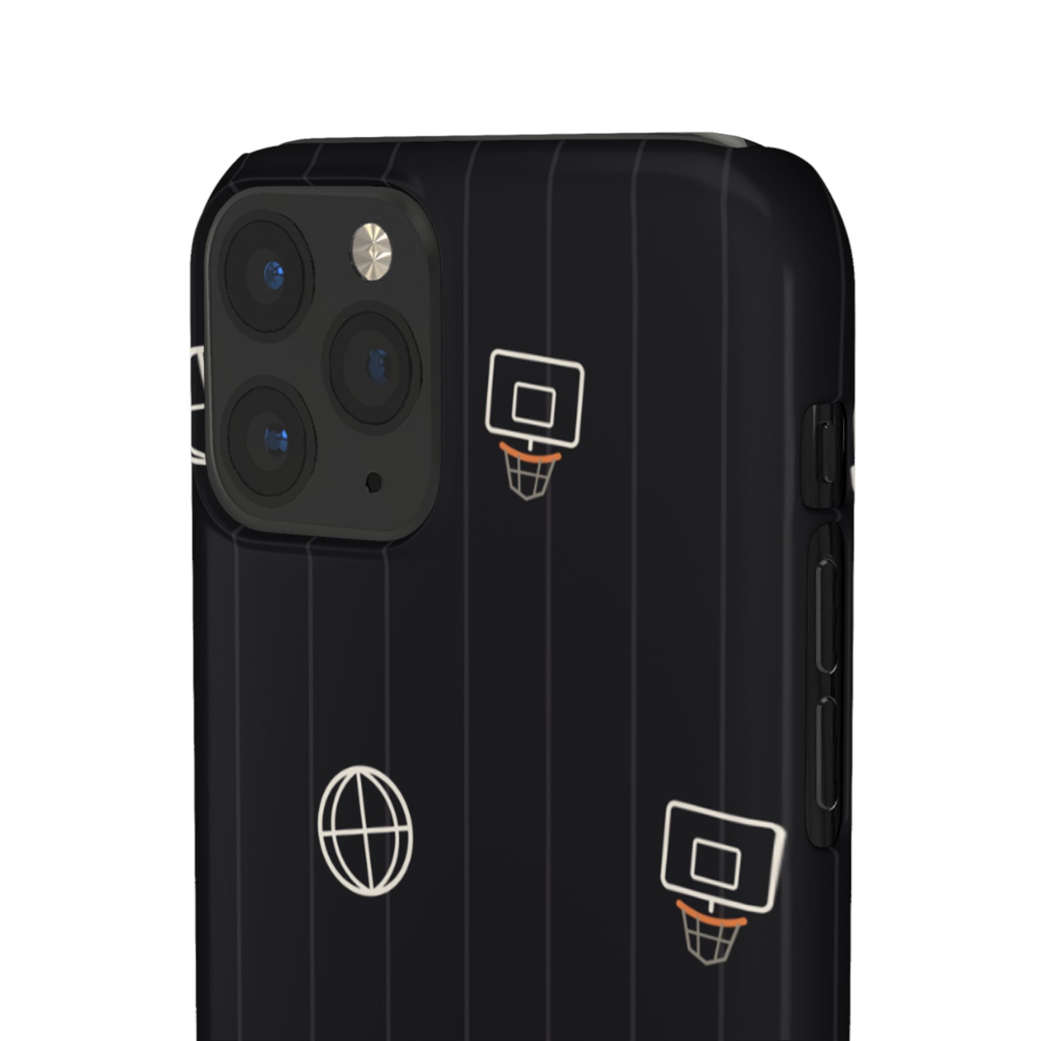 Snap Case — Black Minimalist Basketball & Street Icons Phone Case