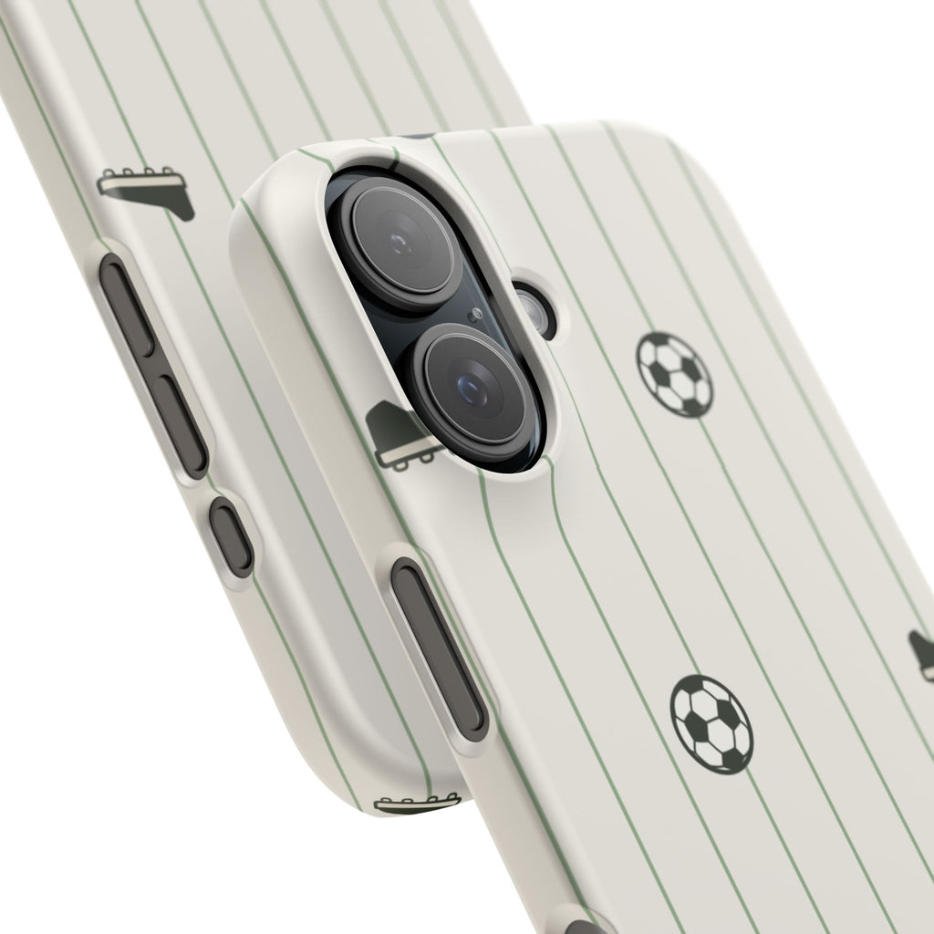 Soccer Pattern Snap Phone Case - Athletic Ball & Cleat Design