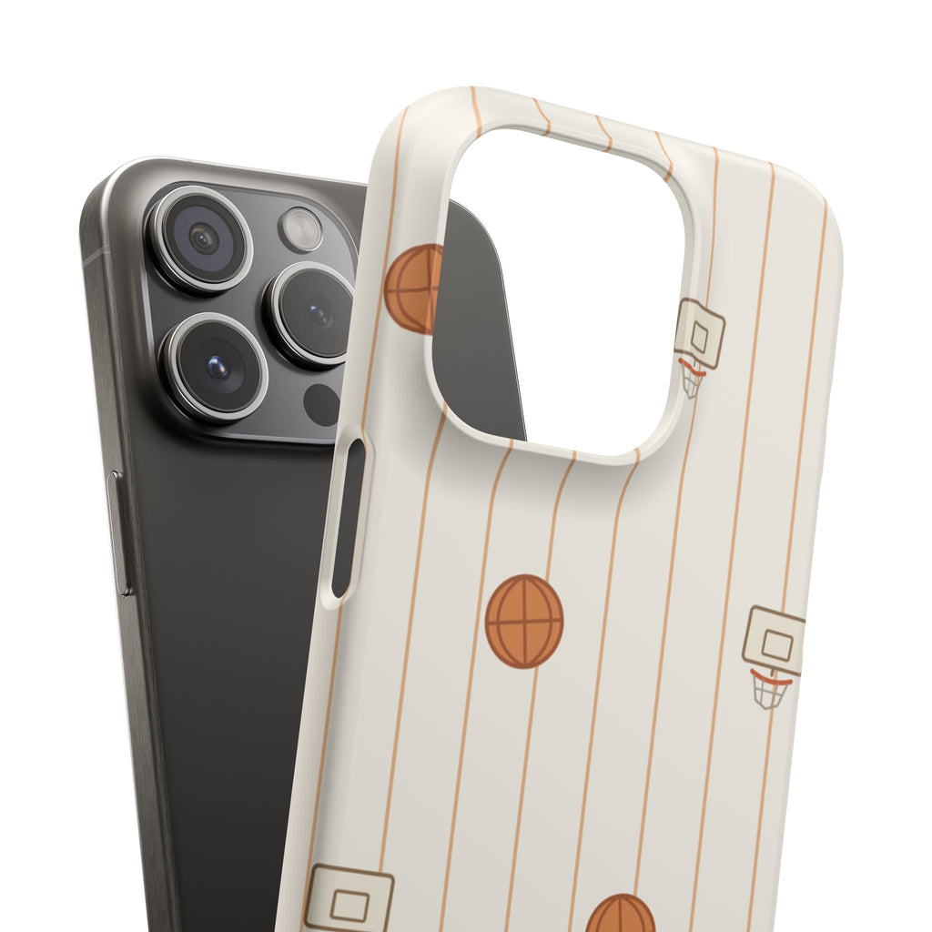 Basketball Pattern Phone Case — Cute Hoops Snap Case