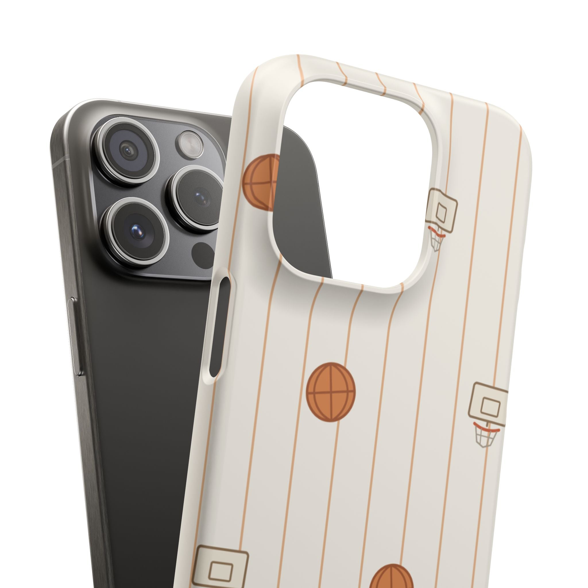 Basketball Pattern Phone Case — Cute Hoops Snap Case