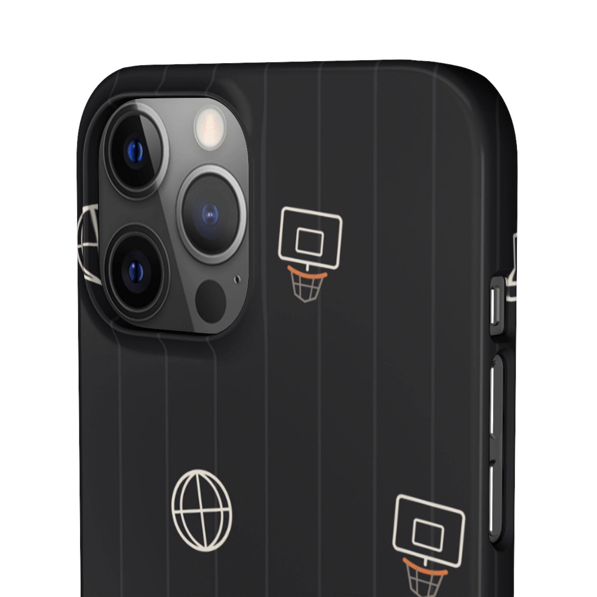 Snap Case — Black Minimalist Basketball & Street Icons Phone Case