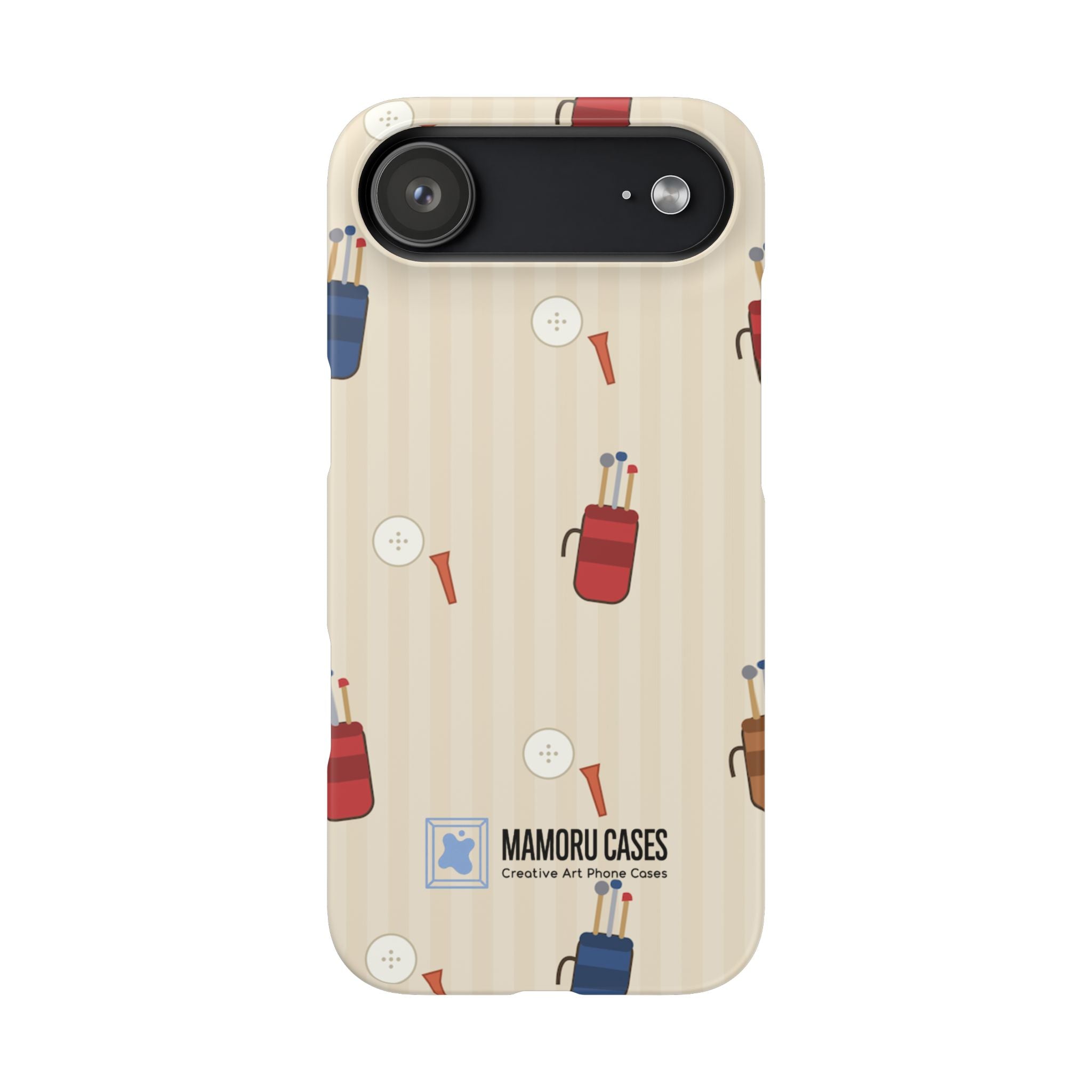 Golf Pattern Phone Case — Retro Golf Bag & Tee iPhone Case