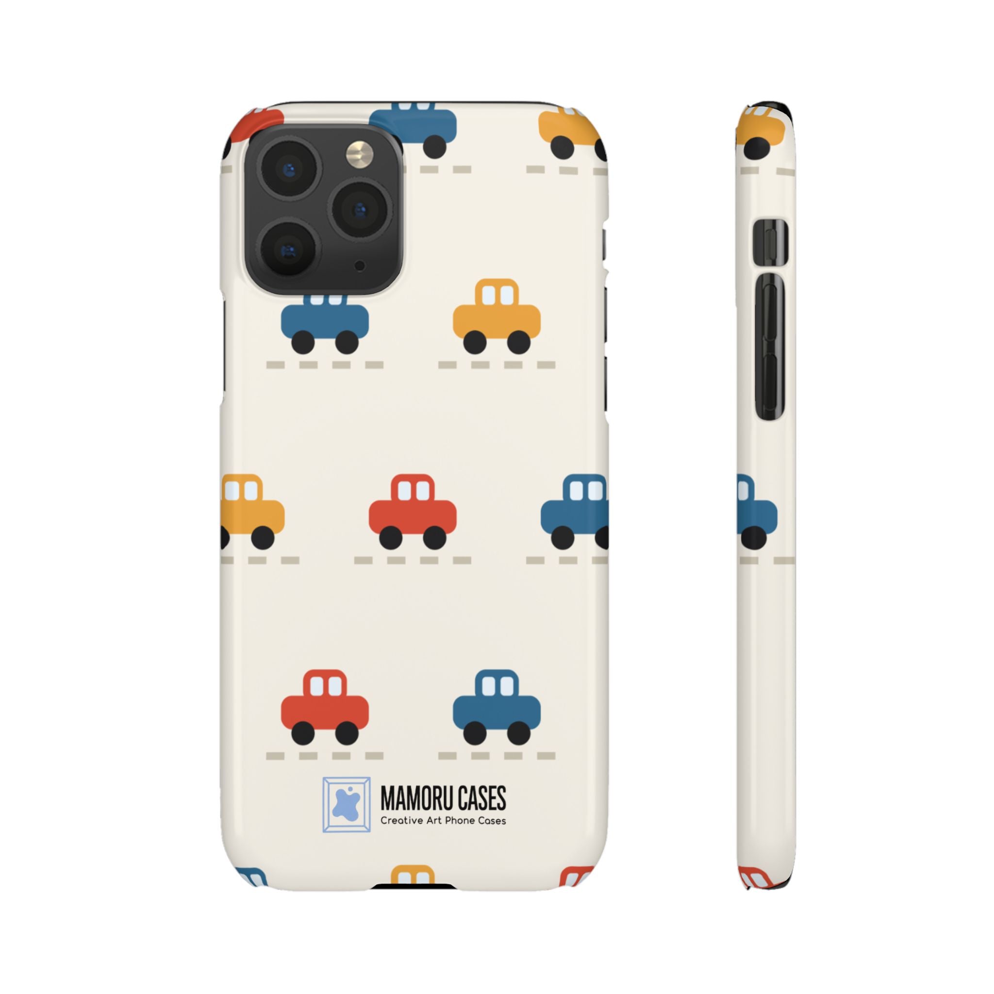 Cute Retro Toy Car Phone Case — Colorful Kids Pattern Snap Case
