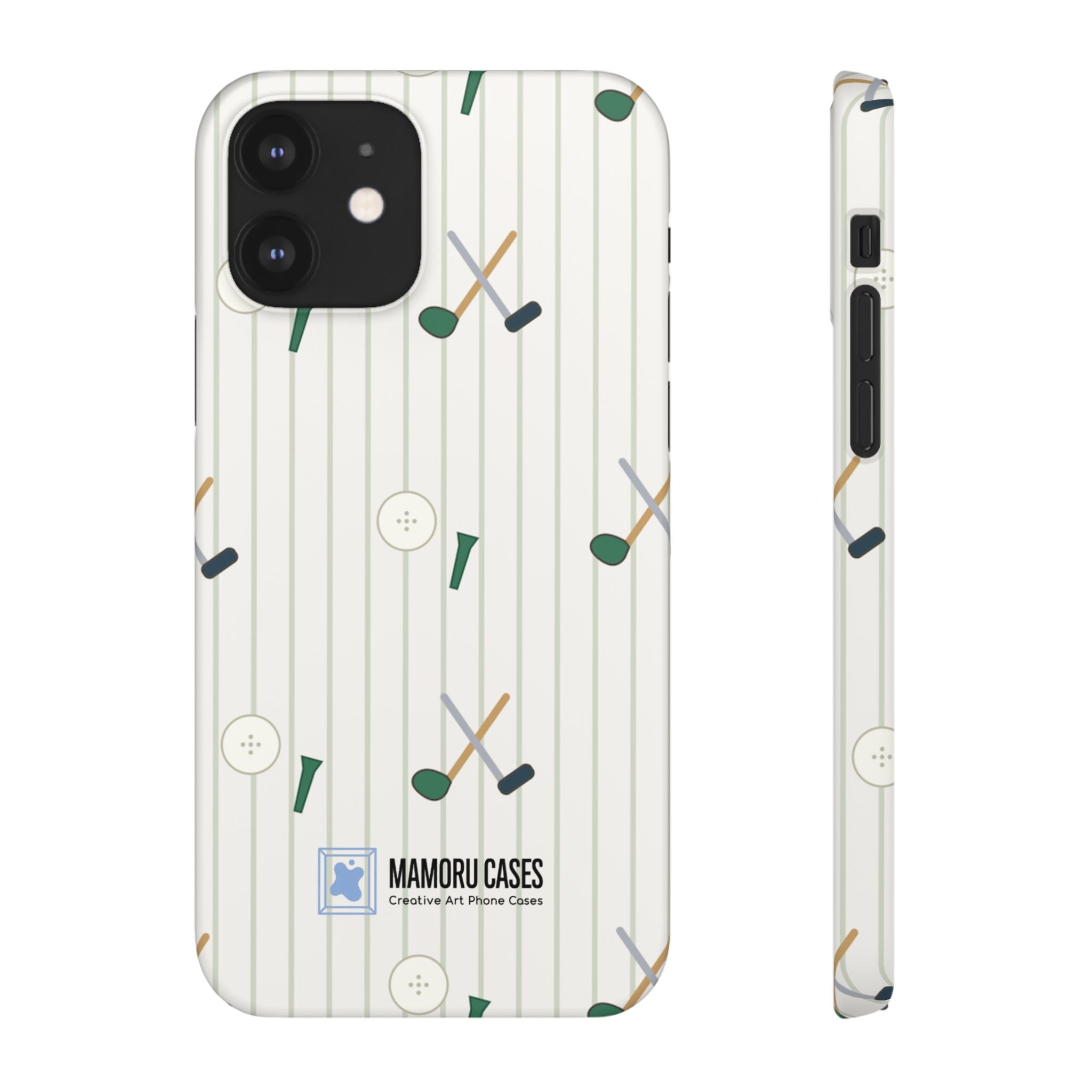 Mamoru Cases | Golf Pattern Snap Phone Case Tee & Mallet Design