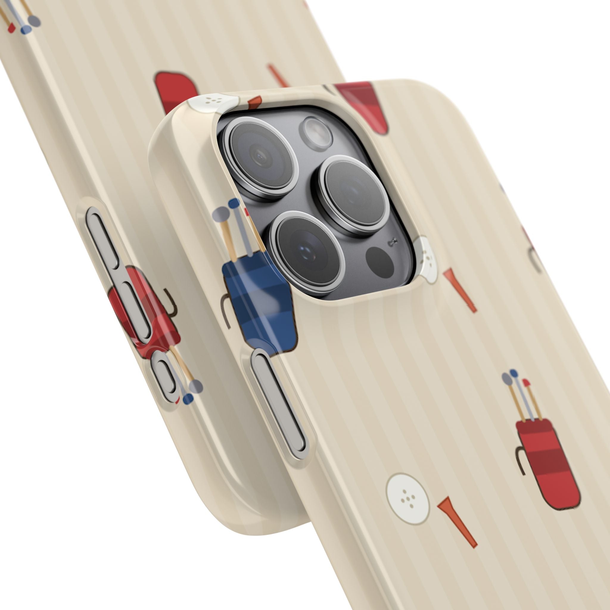 Golf Pattern Phone Case — Retro Golf Bag & Tee iPhone Case