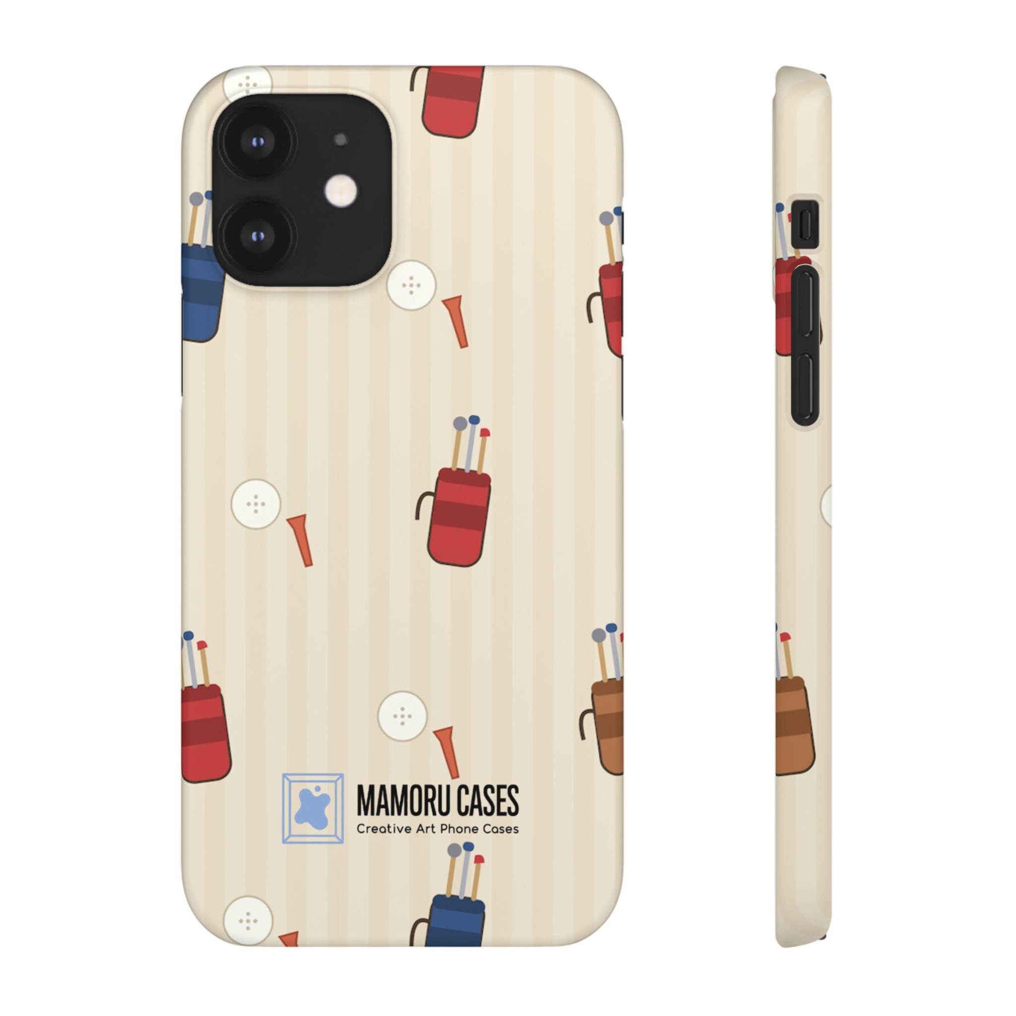 Golf Pattern Phone Case — Retro Golf Bag & Tee iPhone Case