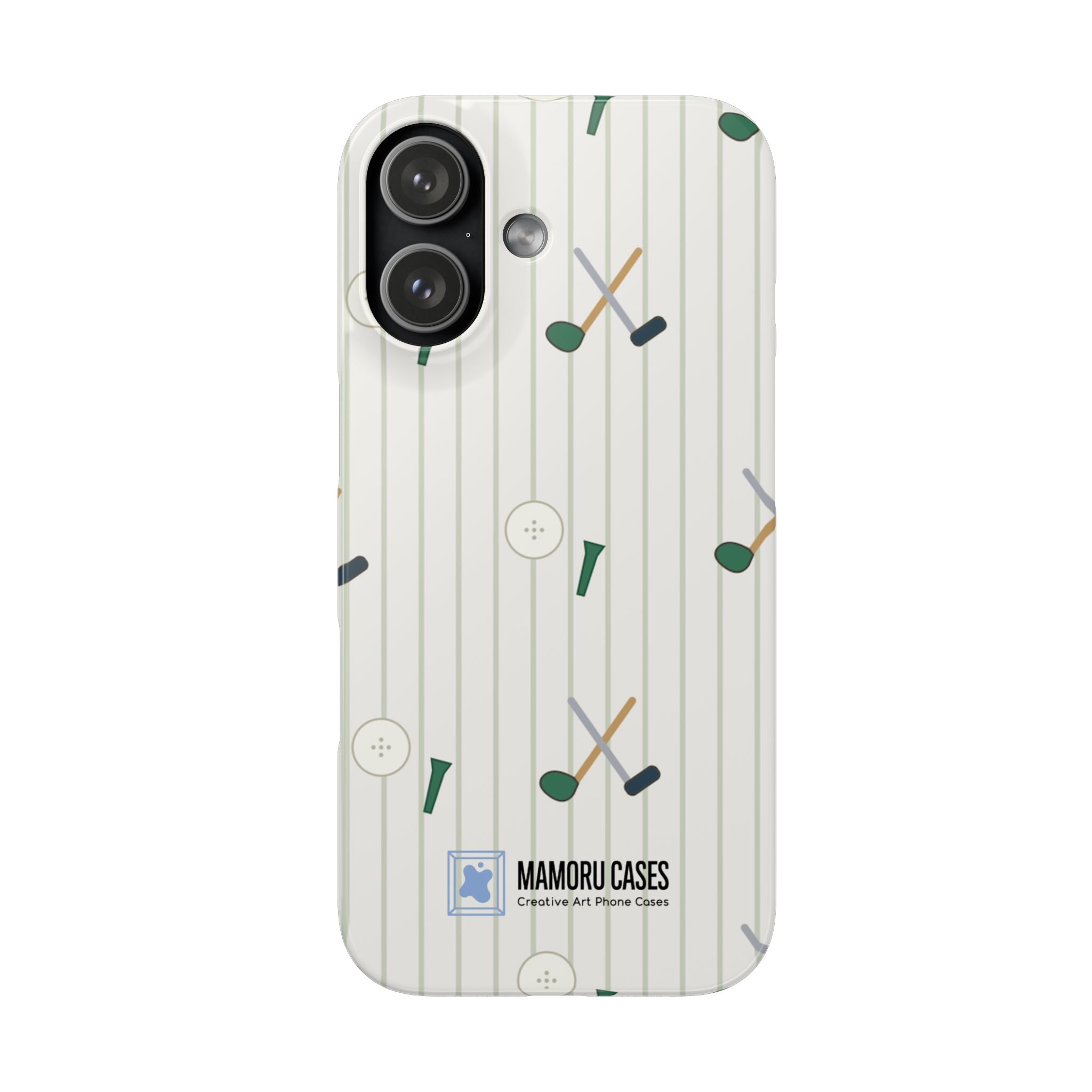 Mamoru Cases | Golf Pattern Snap Phone Case Tee & Mallet Design