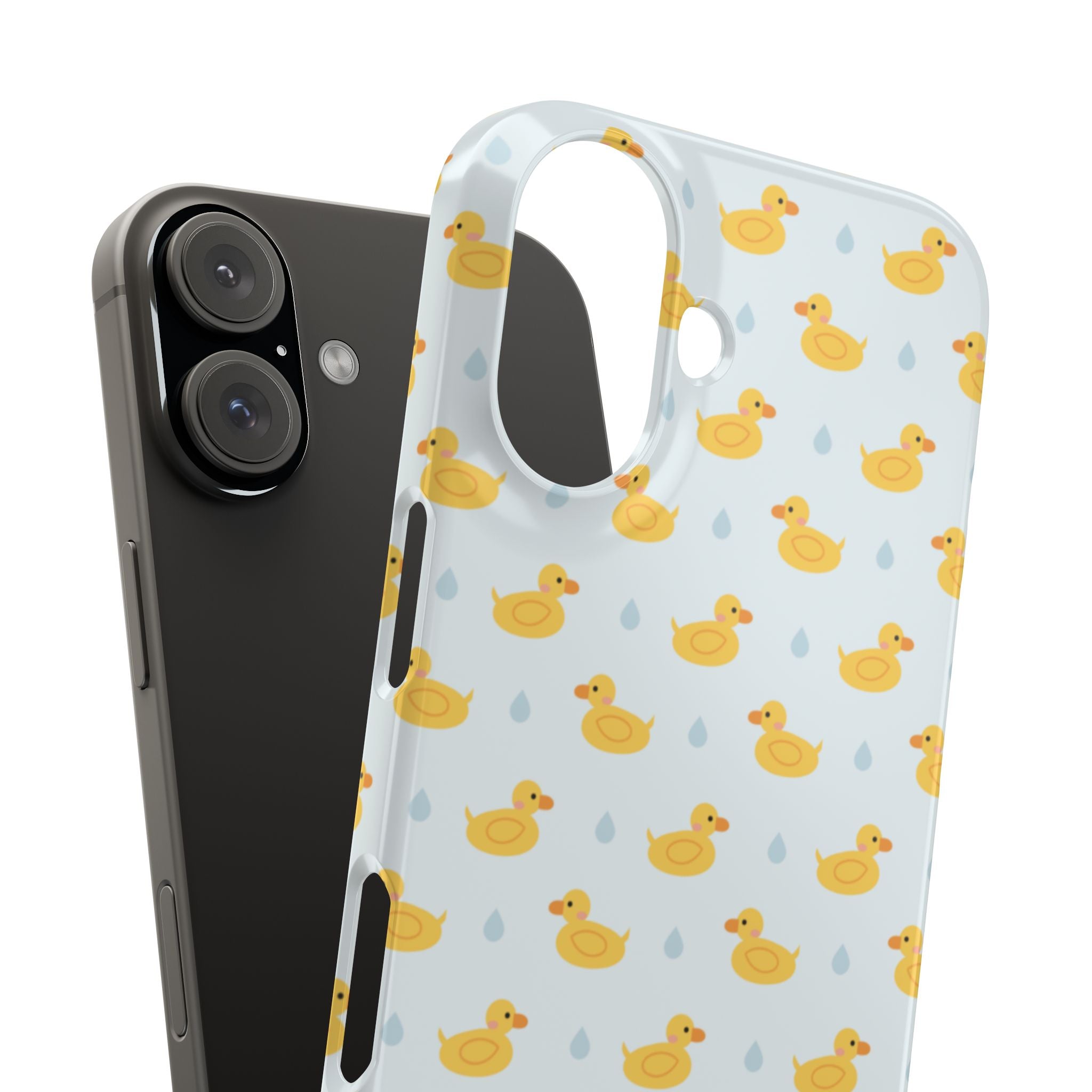 Rubber Duck Pattern Phone Case — Cute Yellow Ducks Waterproof Design