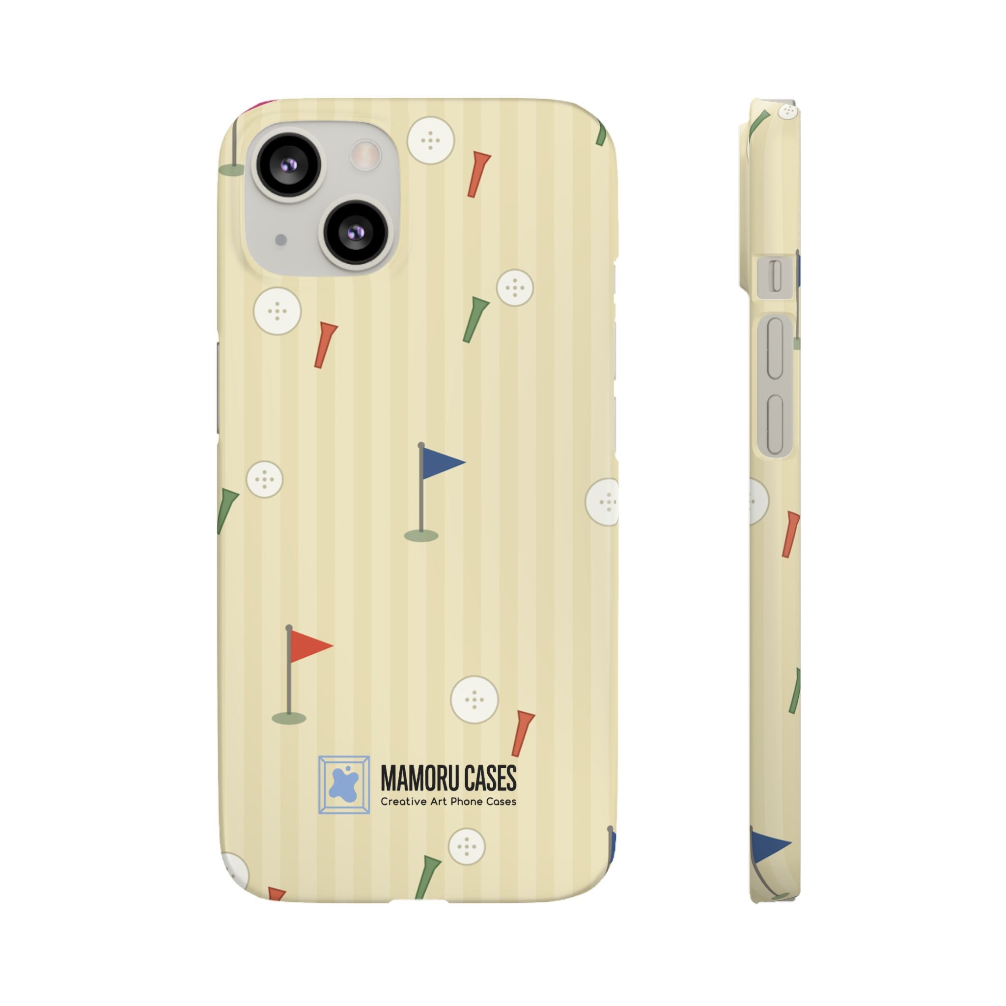 Golf Tee & Button Pattern Phone Case — Slim Snap Phone Case