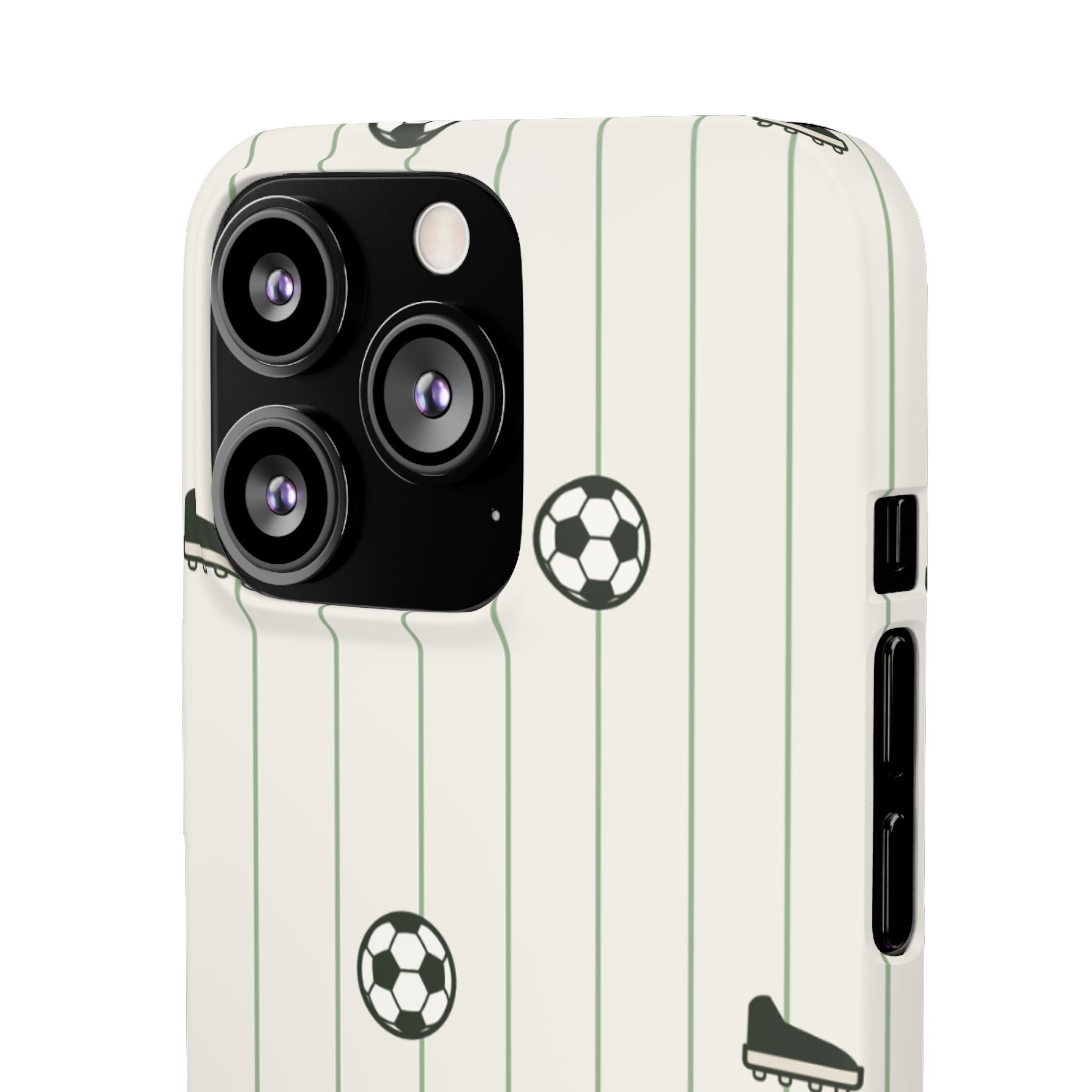 Soccer Pattern Snap Phone Case - Athletic Ball & Cleat Design