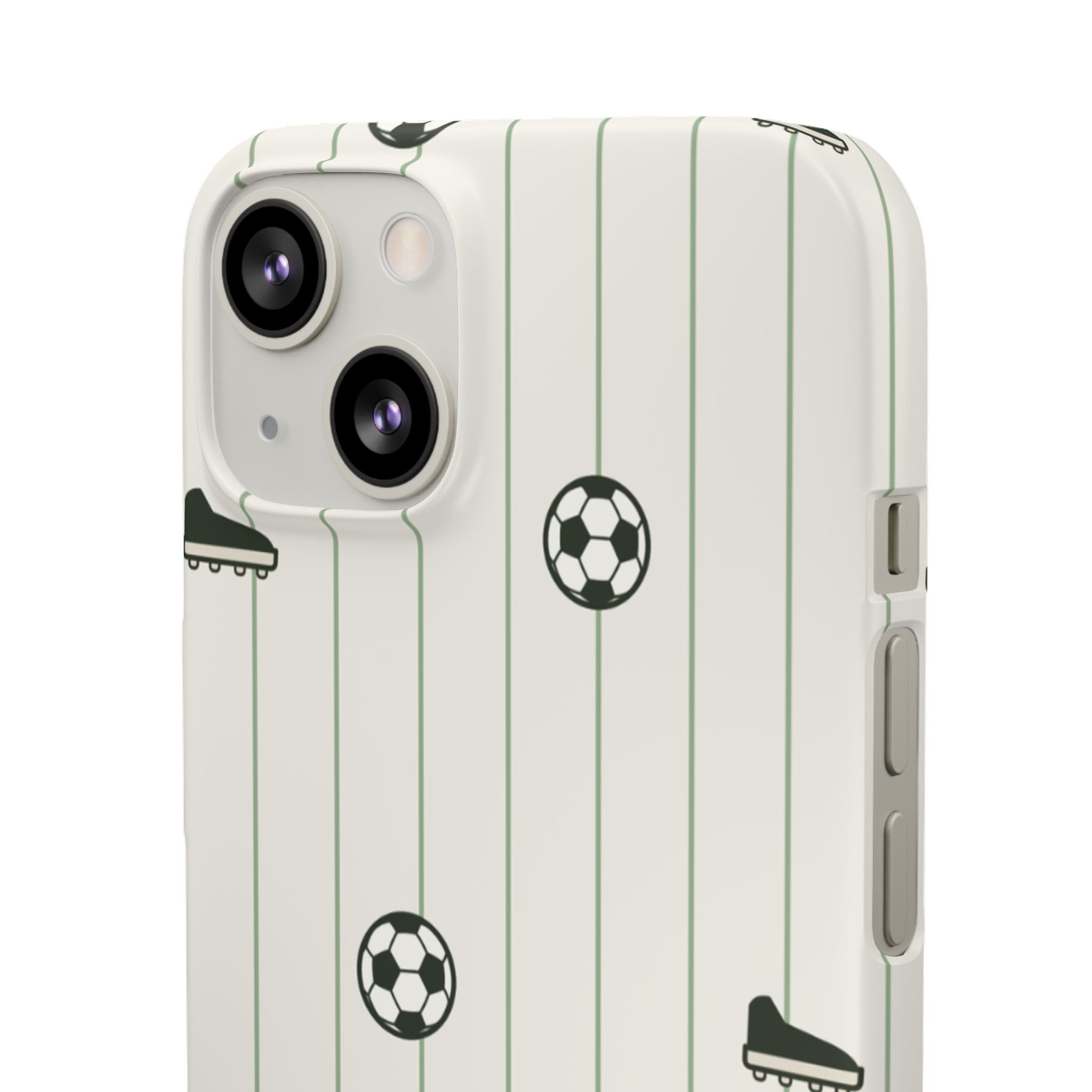 Soccer Pattern Snap Phone Case - Athletic Ball & Cleat Design