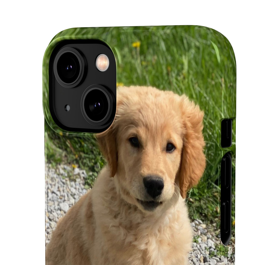 Phone Case — Cute Golden Retriever Puppy Photo Protective Snap Case