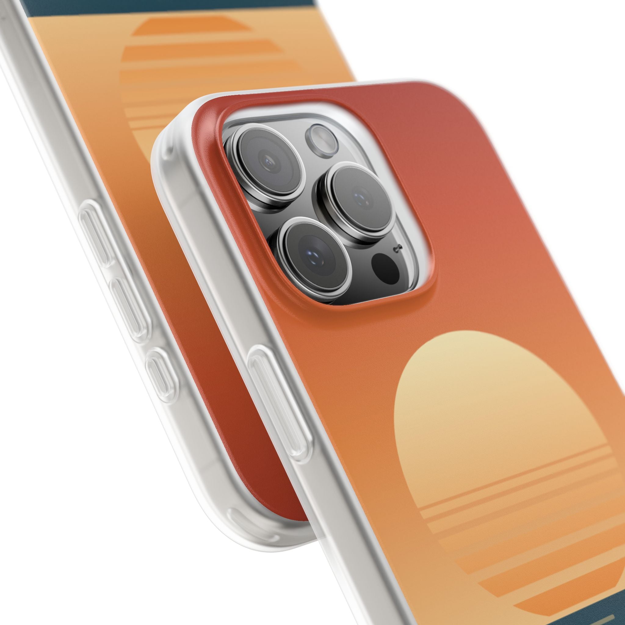 Sunset Horizon Phone Case — Minimal Beach Sunset Graphic for iPhone & Samsung