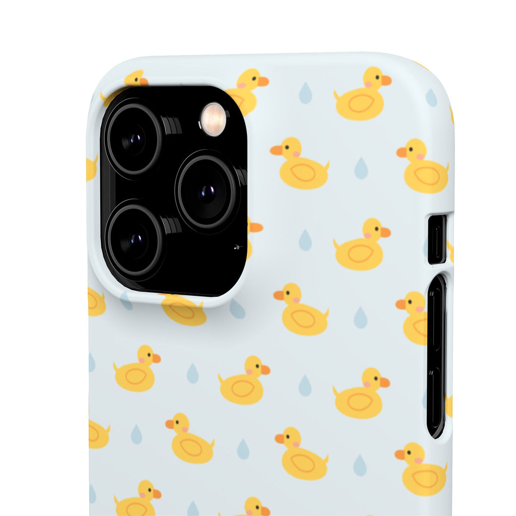 Rubber Duck Pattern Phone Case — Cute Yellow Ducks Waterproof Design