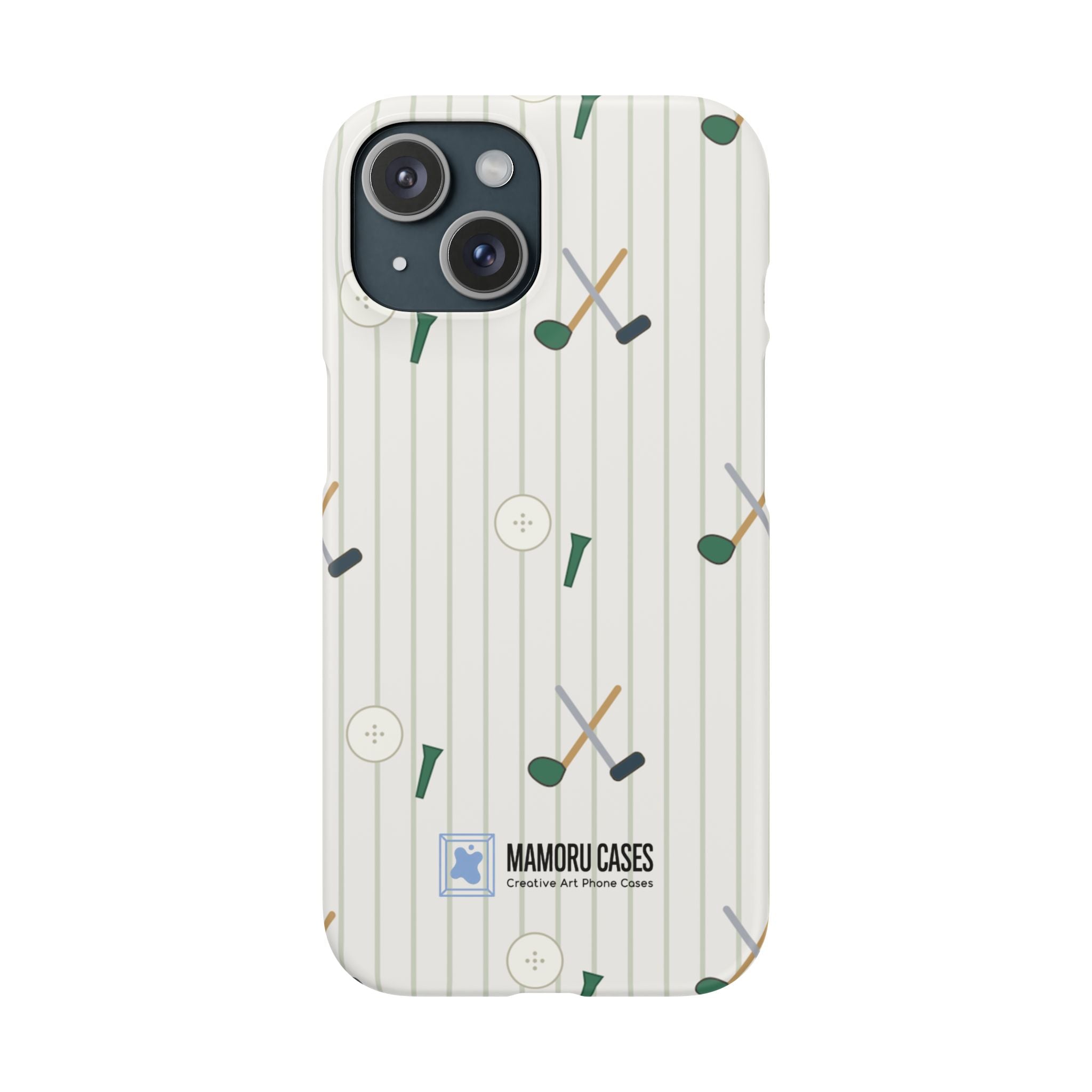 Mamoru Cases | Golf Pattern Snap Phone Case Tee & Mallet Design