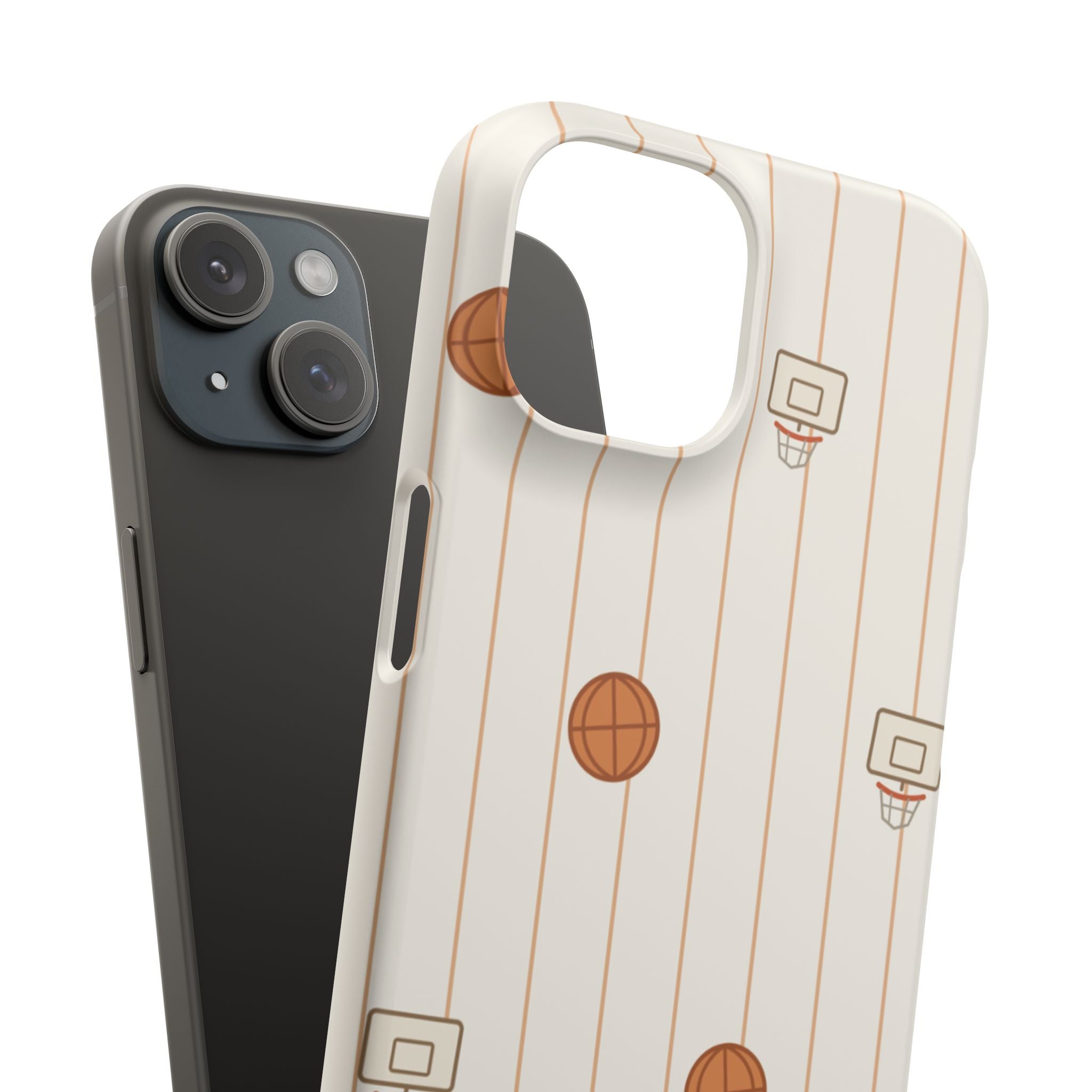 Basketball Pattern Phone Case — Cute Hoops Snap Case