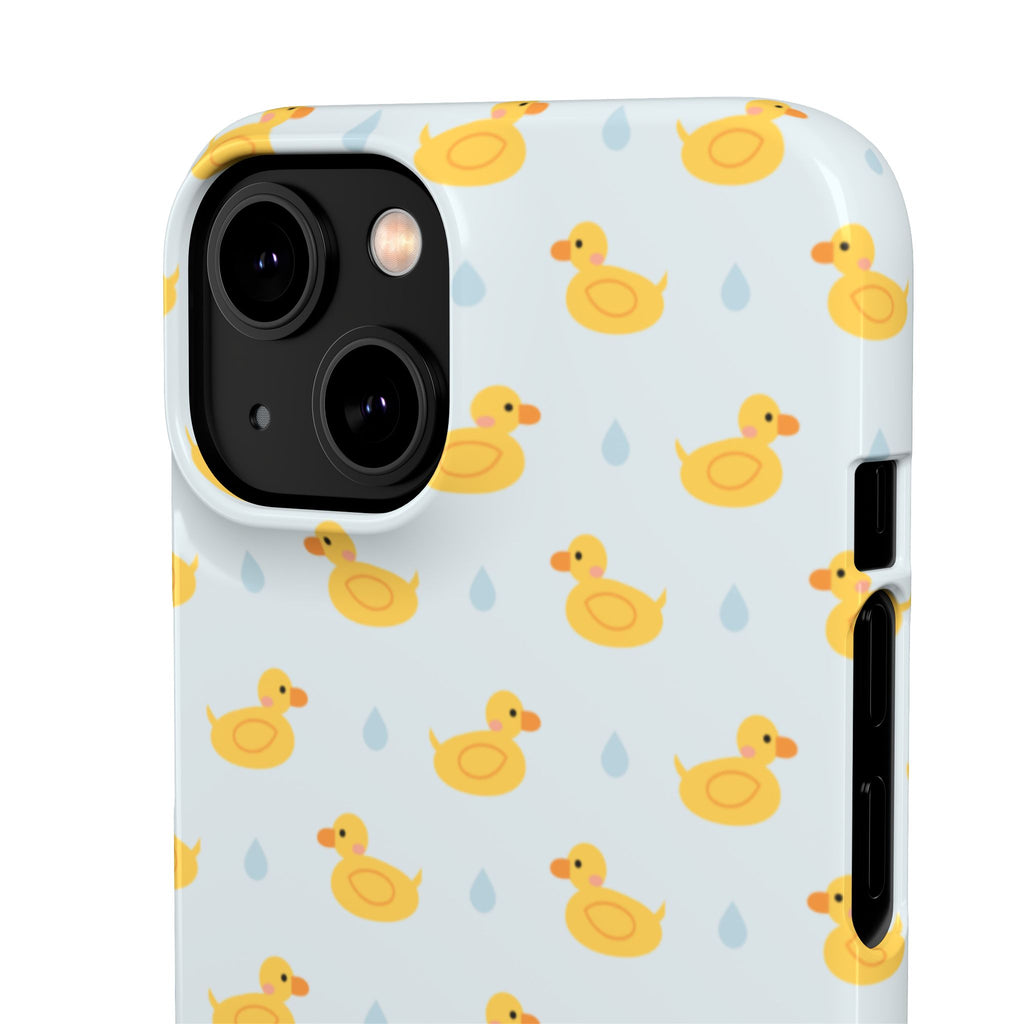 Rubber Duck Pattern Phone Case — Cute Yellow Ducks Waterproof Design